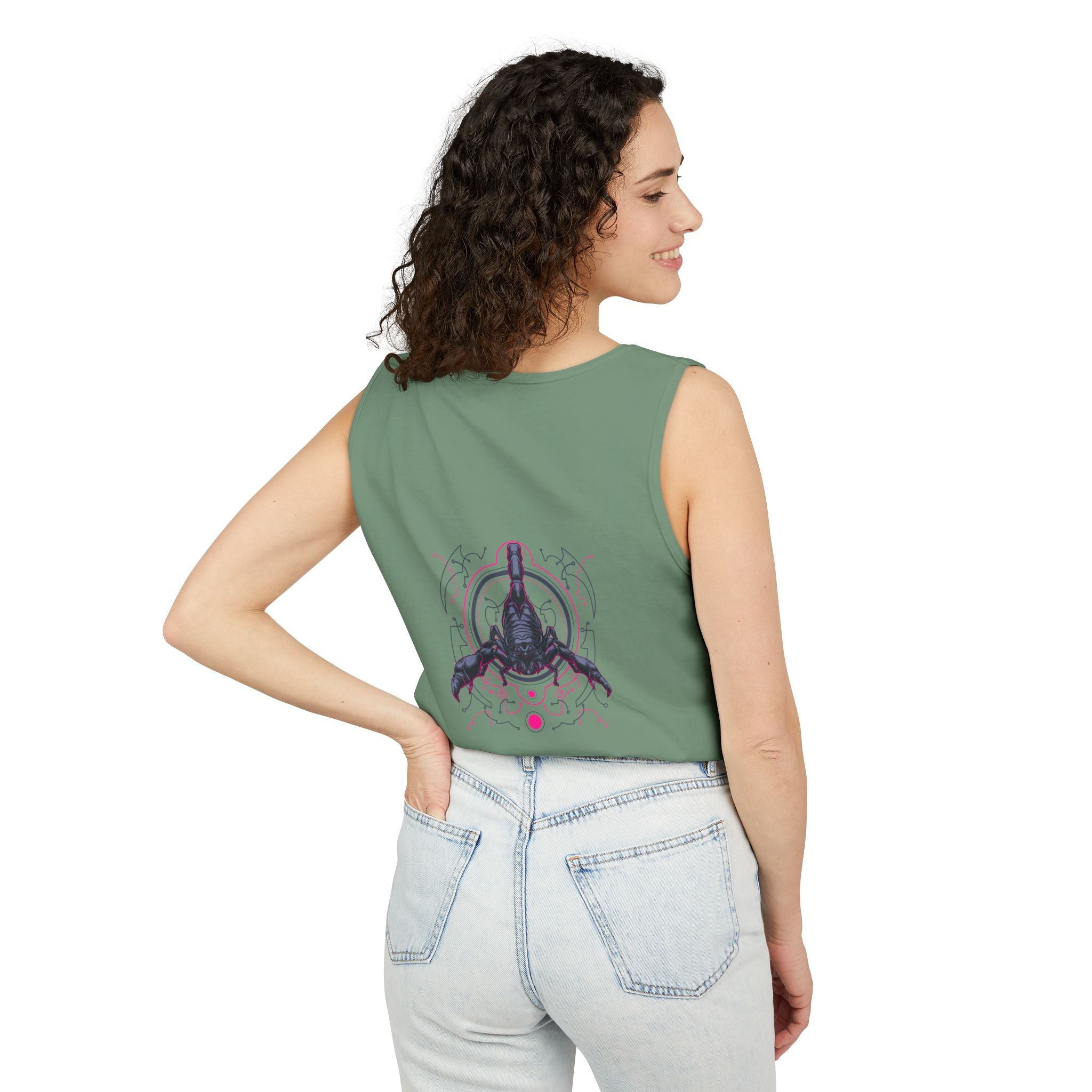 Scorpion Graphic Tank Top — Dark Cosmic Scorpion Art