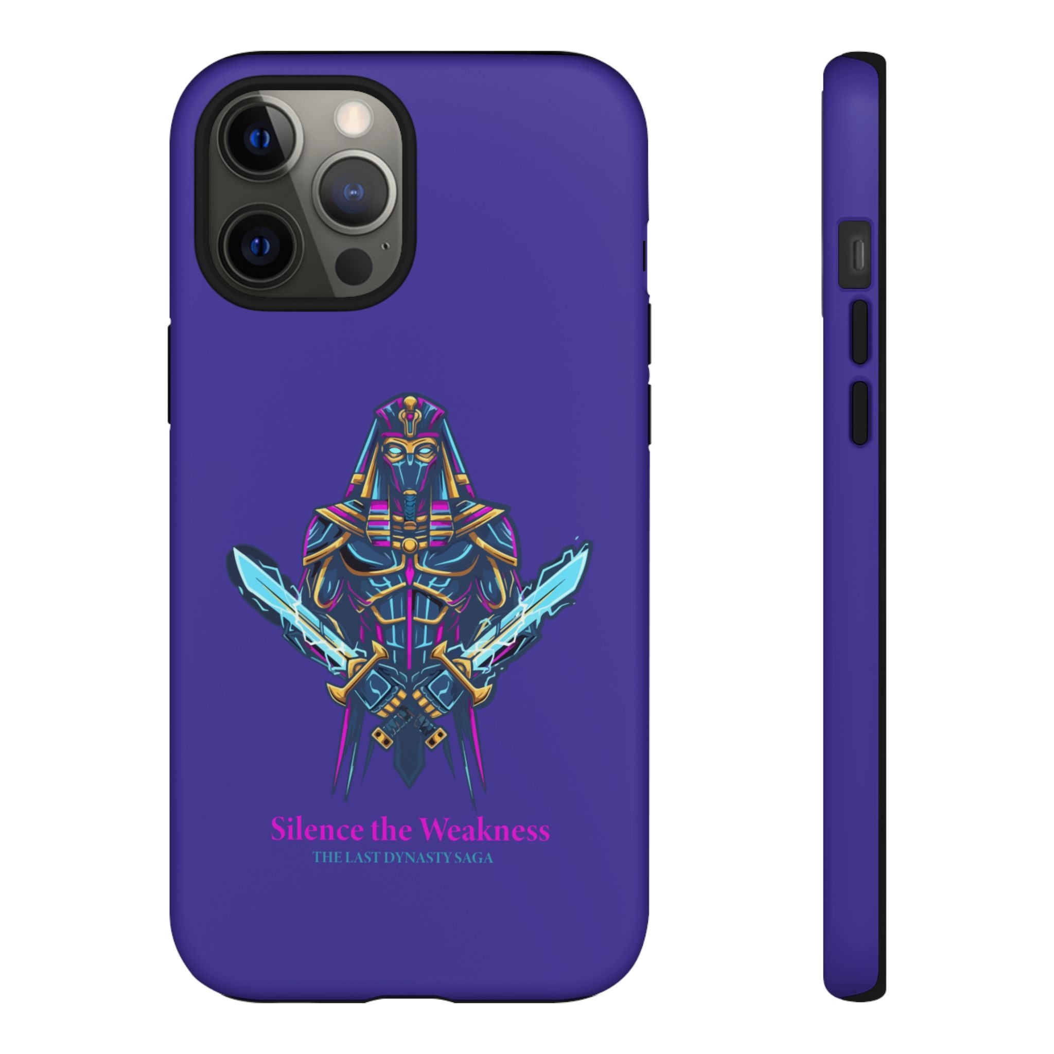 Phone Case — Neon Pharaoh Dual Swords "Silence the Weakness"
