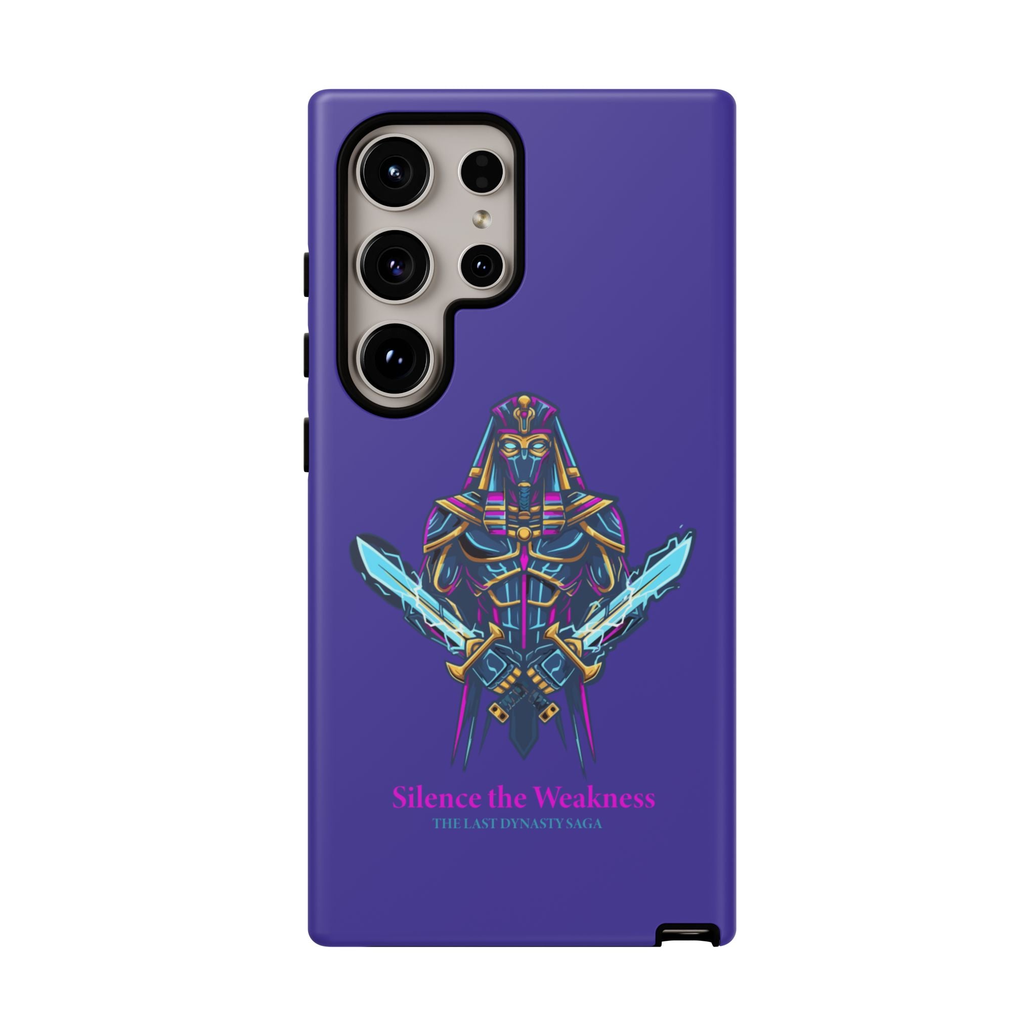 Phone Case — Neon Pharaoh Dual Swords "Silence the Weakness"