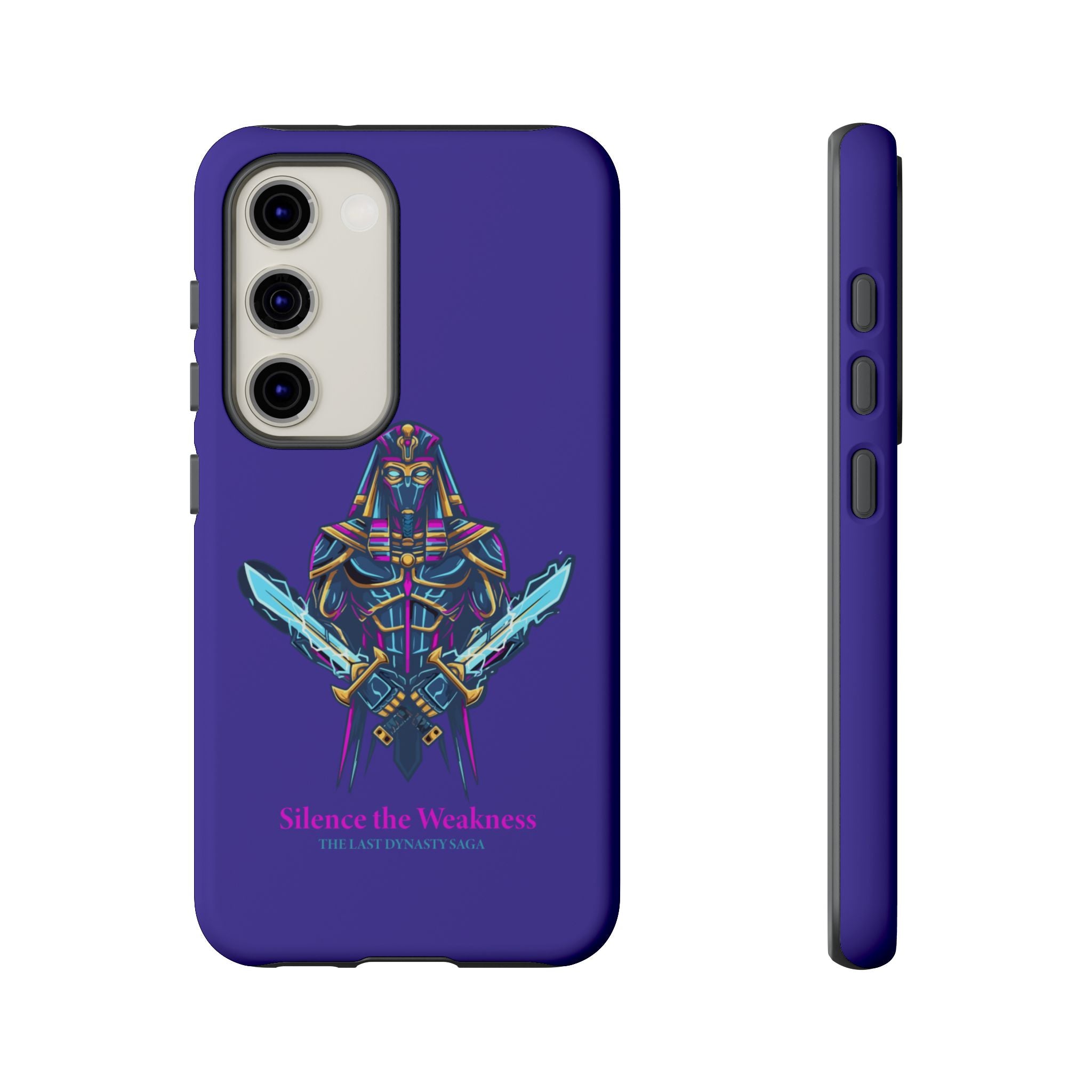 Phone Case — Neon Pharaoh Dual Swords "Silence the Weakness"