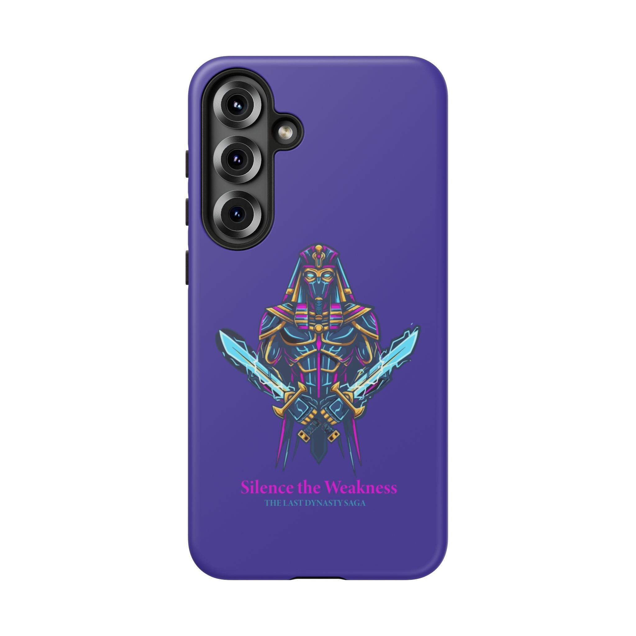 Phone Case — Neon Pharaoh Dual Swords "Silence the Weakness"