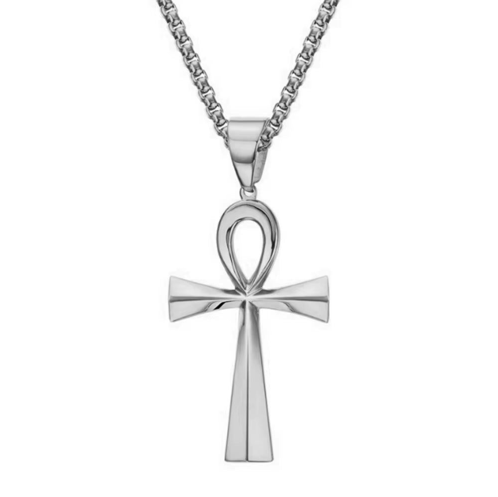 Ankh Jewelry Set Pendant & Cuff – 316L Stainless Steel