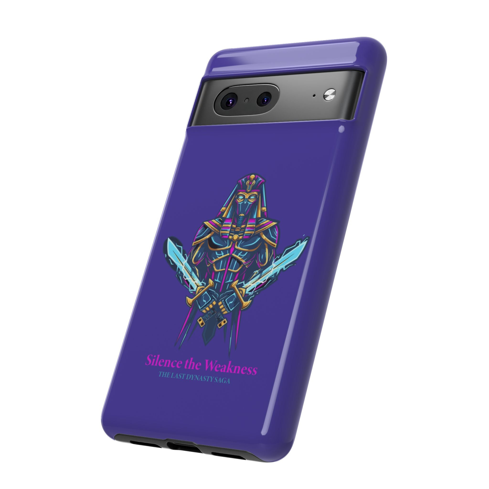 Phone Case — Neon Pharaoh Dual Swords "Silence the Weakness"
