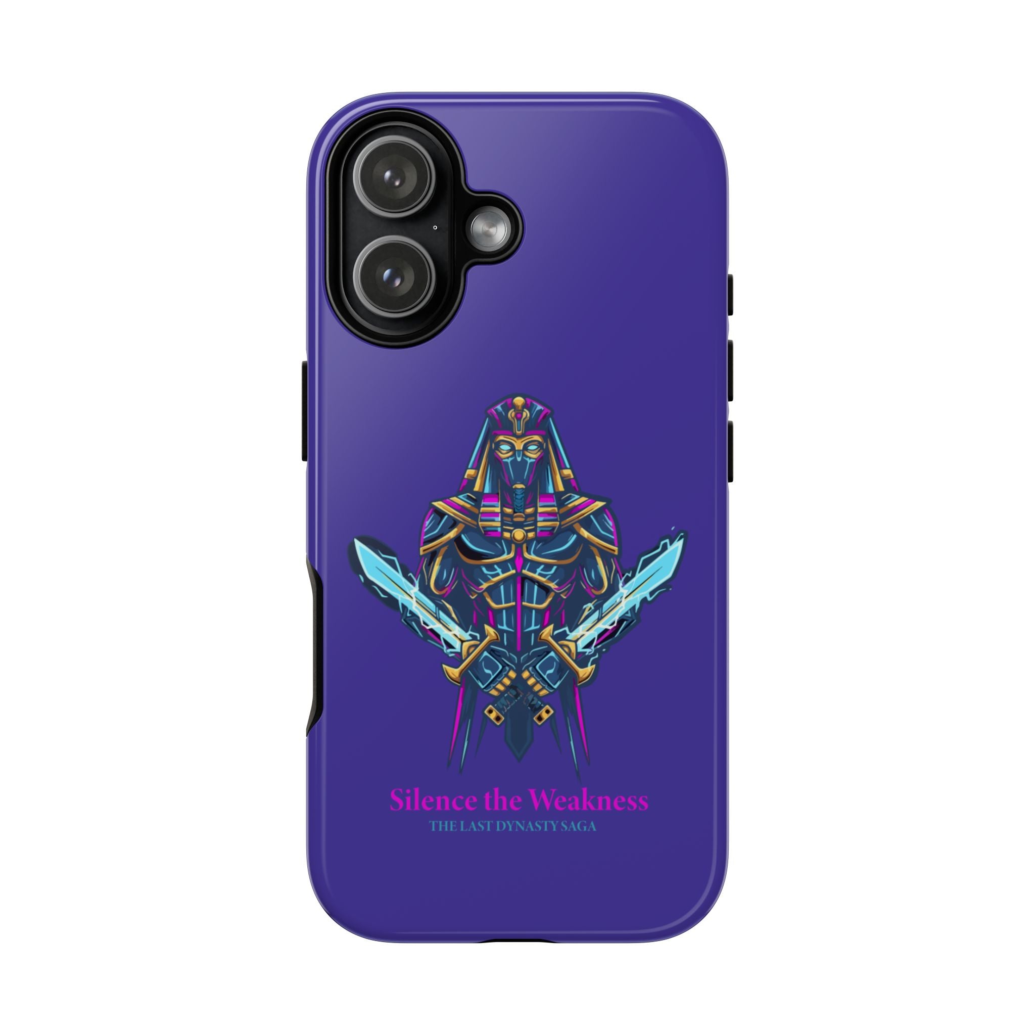 Phone Case — Neon Pharaoh Dual Swords "Silence the Weakness"