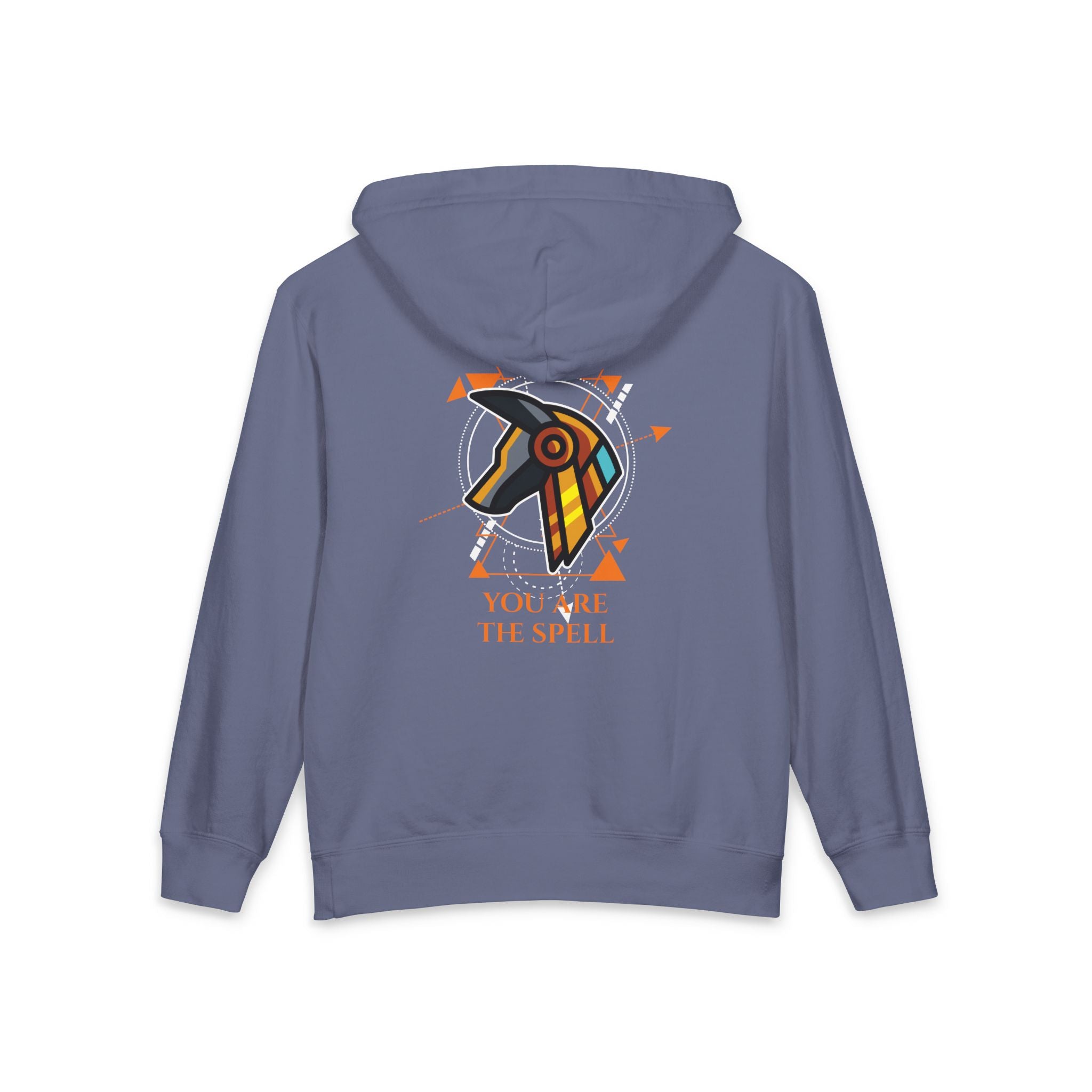 The SAGA Compass with a Spell Youth Hoodie — Geometric Anubis Design "You Are The Spell"
