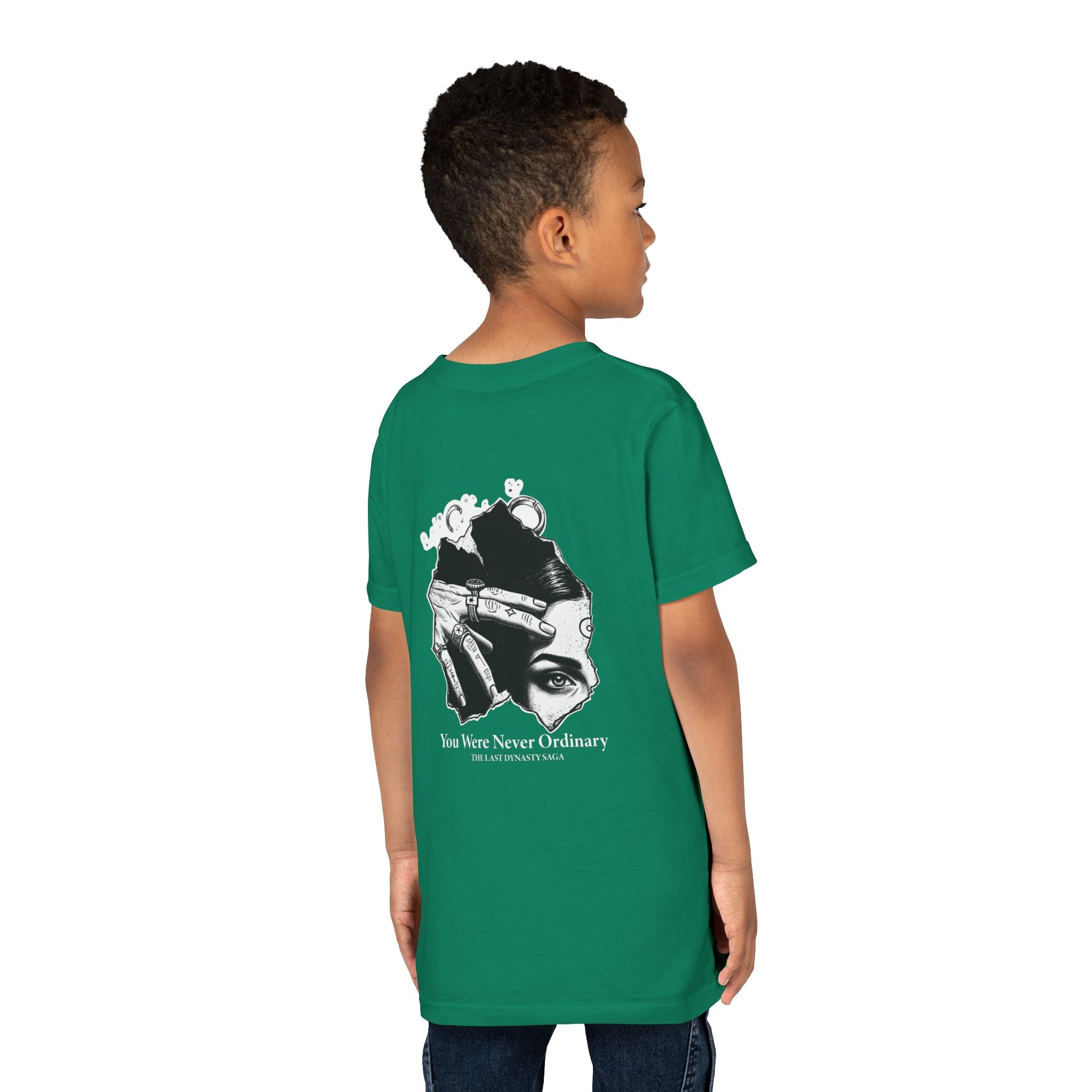 Youth Graphic Tee — THE SAGA Compass & Abstract Hero&