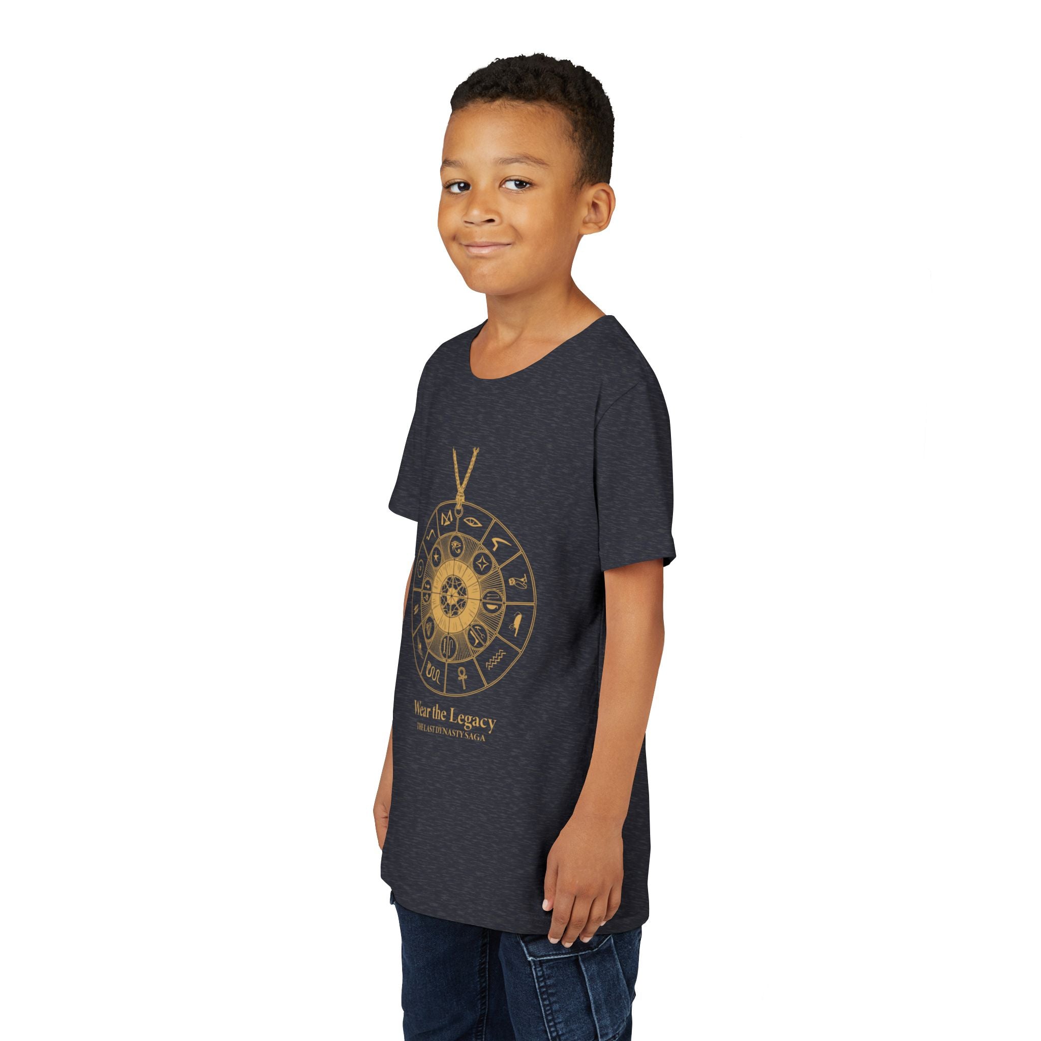 Youth Graphic Tee — THE SAGA Compass & Abstract Hero&