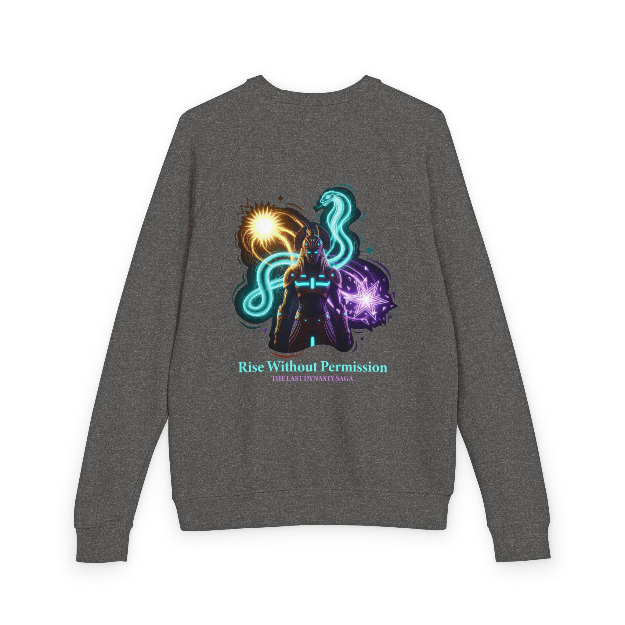 Fantasy Sword Crewneck — "The Throne Awaits" Raglan Sweatshirt