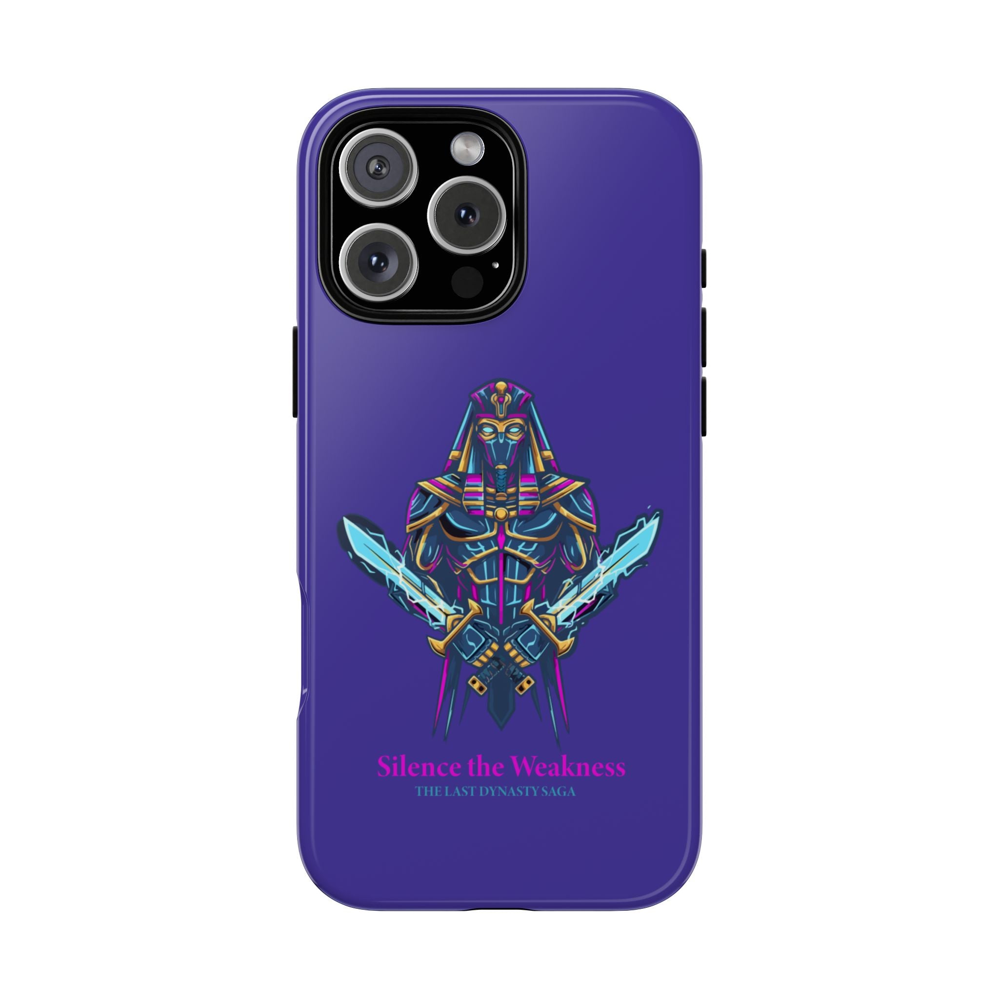 Phone Case — Neon Pharaoh Dual Swords "Silence the Weakness"