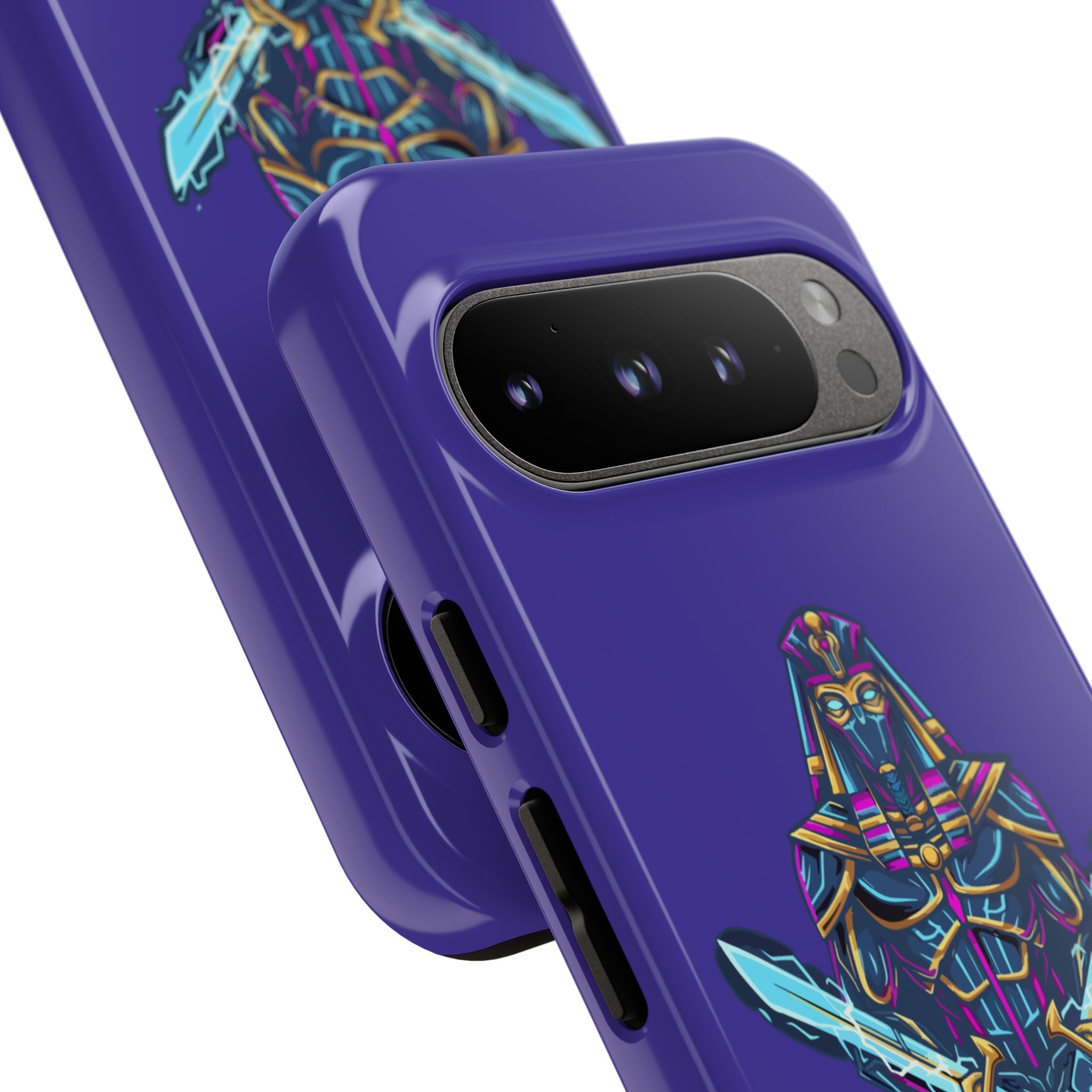 Phone Case — Neon Pharaoh Dual Swords "Silence the Weakness"