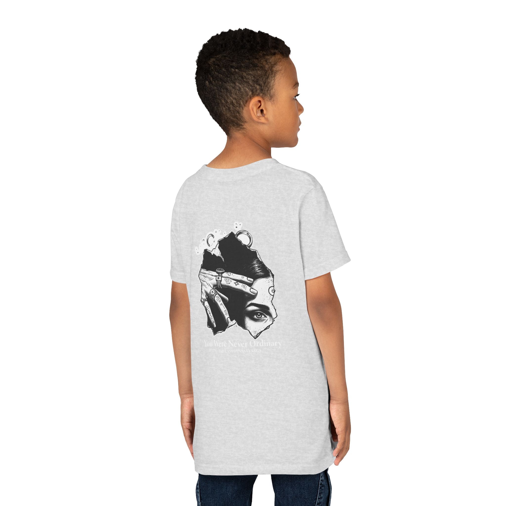 Youth Graphic Tee — THE SAGA Compass & Abstract Hero&