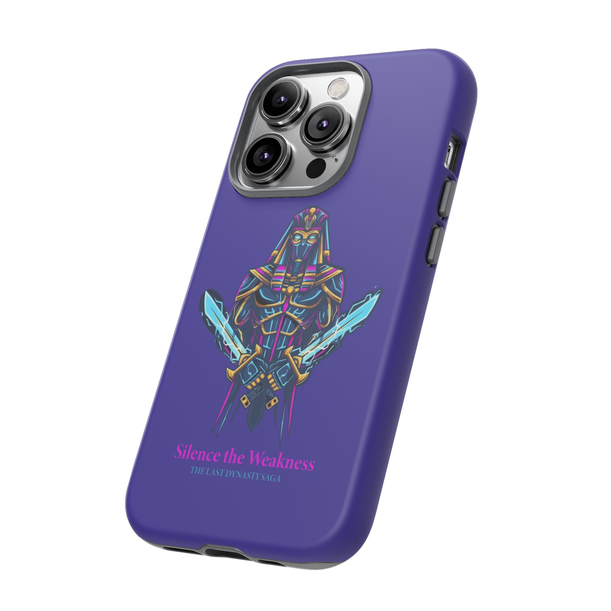 Phone Case — Neon Pharaoh Dual Swords "Silence the Weakness"