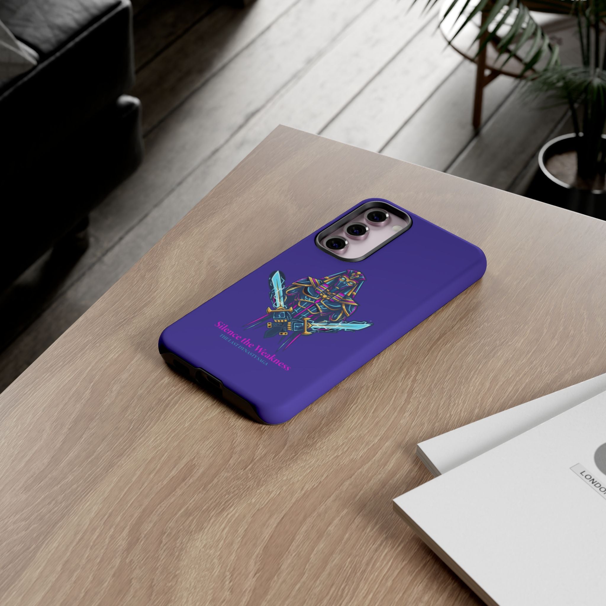 Phone Case — Neon Pharaoh Dual Swords "Silence the Weakness"