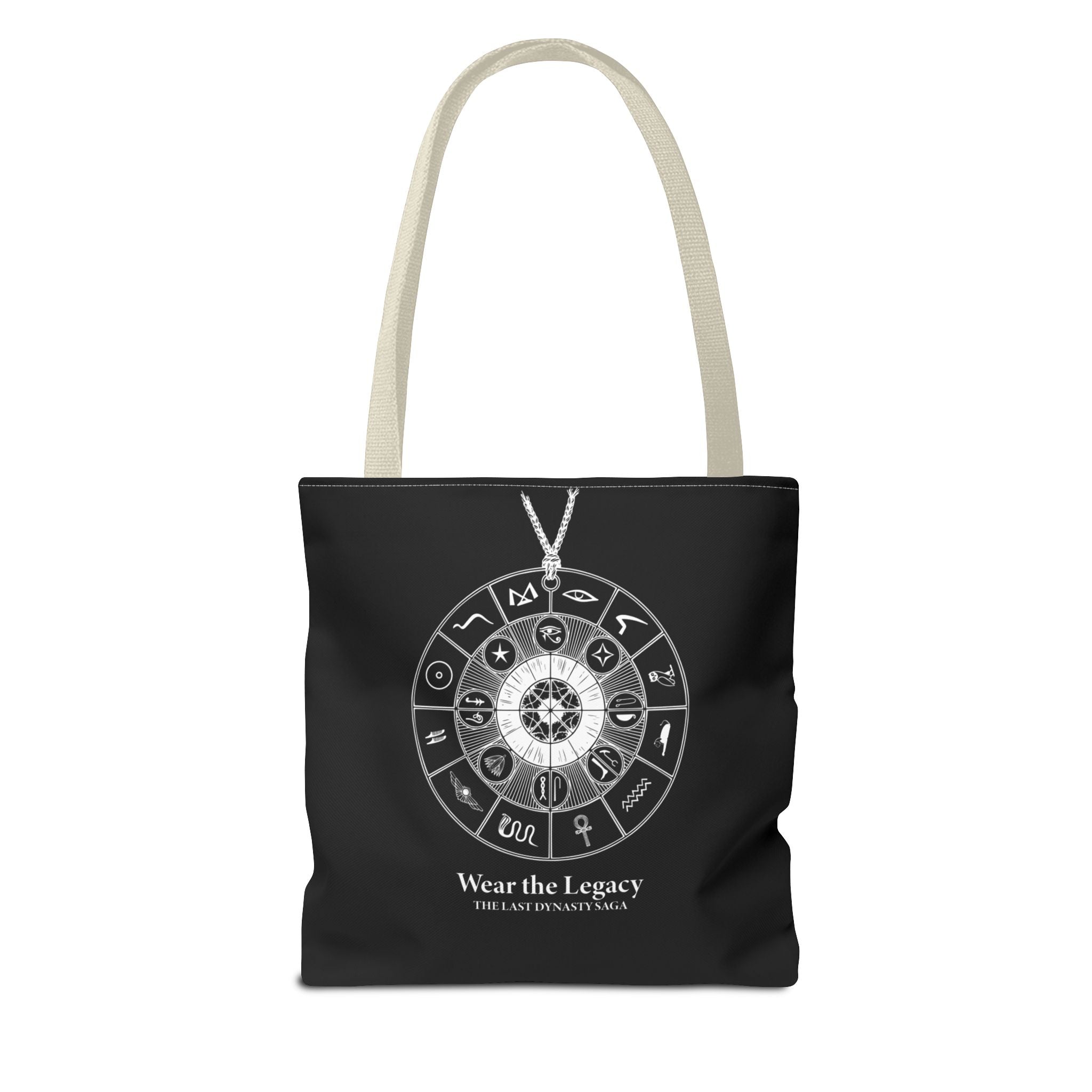Mystic Temple Tote Bag — Ancient Light & Symbolic Wheel AOP Tote