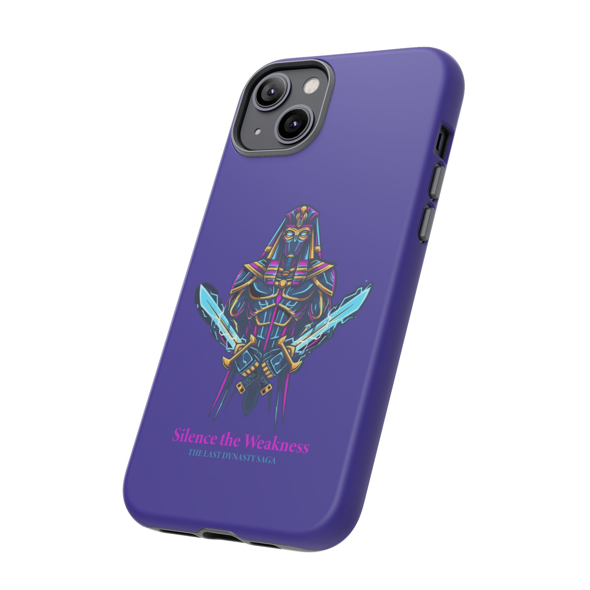 Phone Case — Neon Pharaoh Dual Swords "Silence the Weakness"