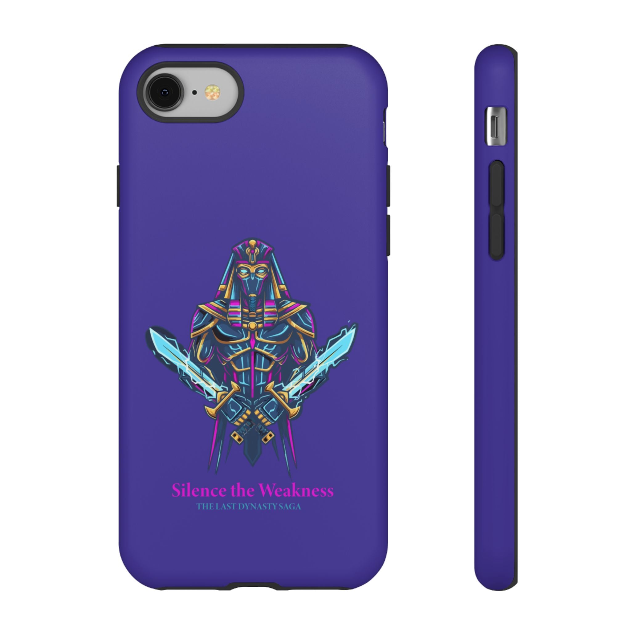 Phone Case — Neon Pharaoh Dual Swords "Silence the Weakness"