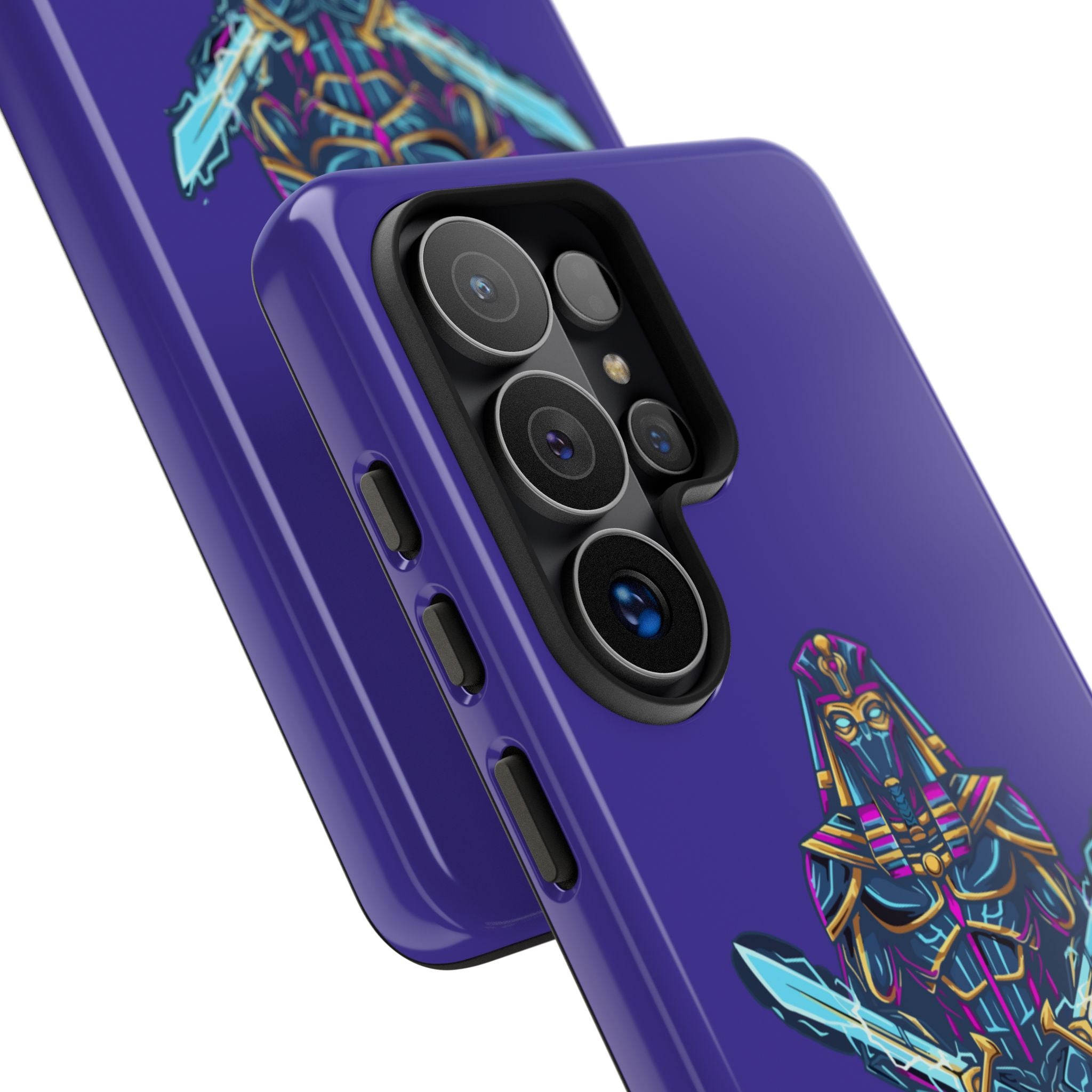 Phone Case — Neon Pharaoh Dual Swords "Silence the Weakness"