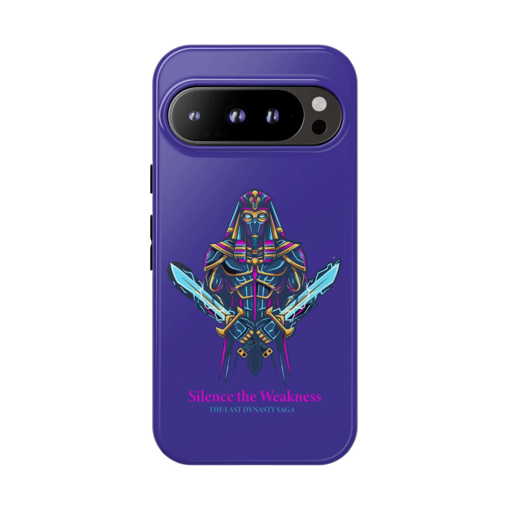 Phone Case — Neon Pharaoh Dual Swords "Silence the Weakness"