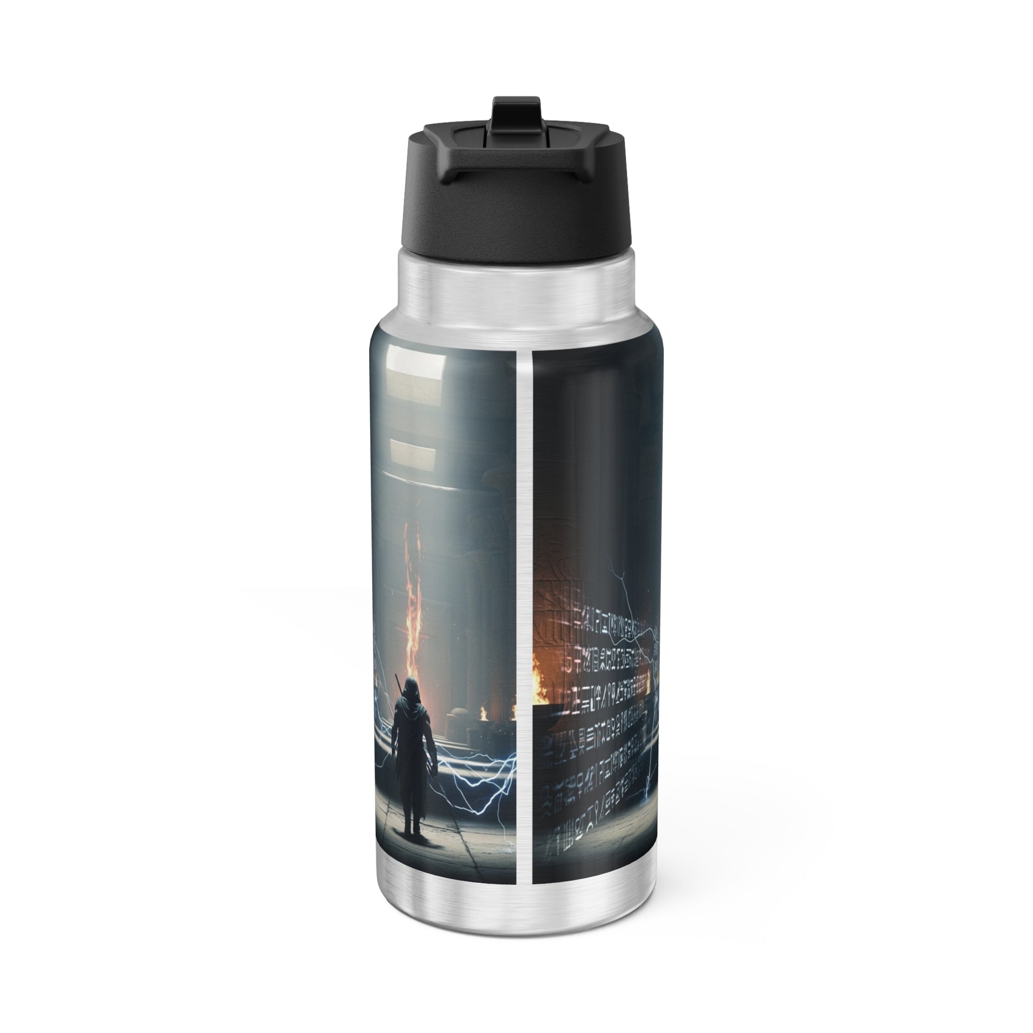 32oz Insulated Gator Tumbler — Lightning Mage Nightscape Design