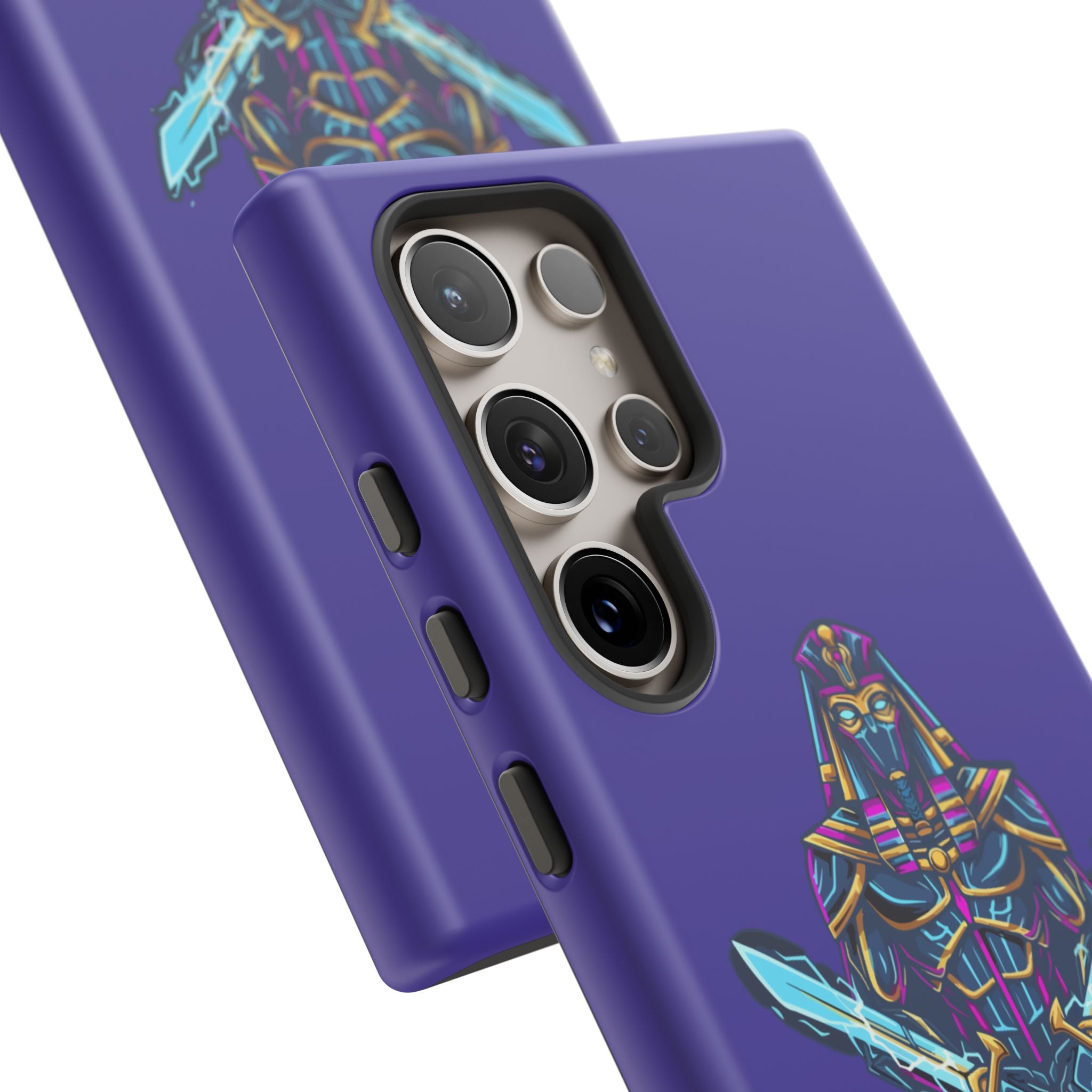 Phone Case — Neon Pharaoh Dual Swords "Silence the Weakness"