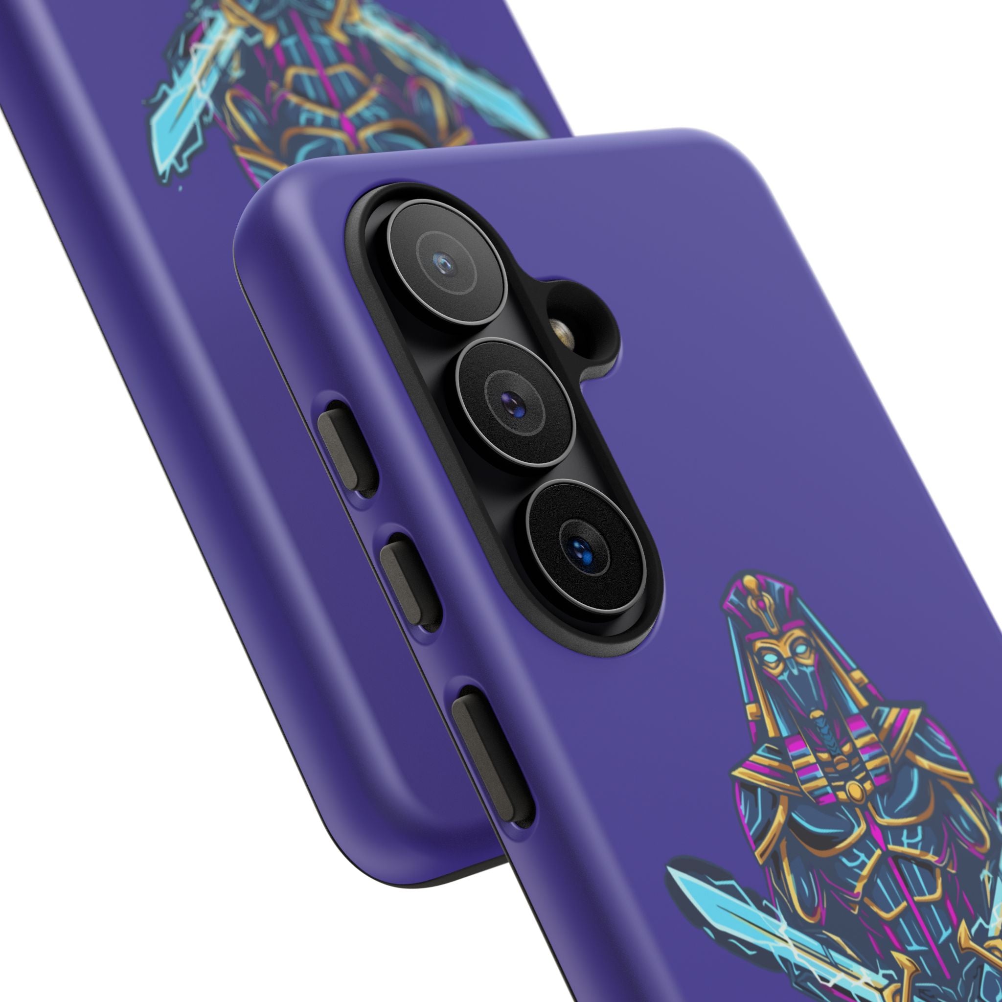 Phone Case — Neon Pharaoh Dual Swords "Silence the Weakness"