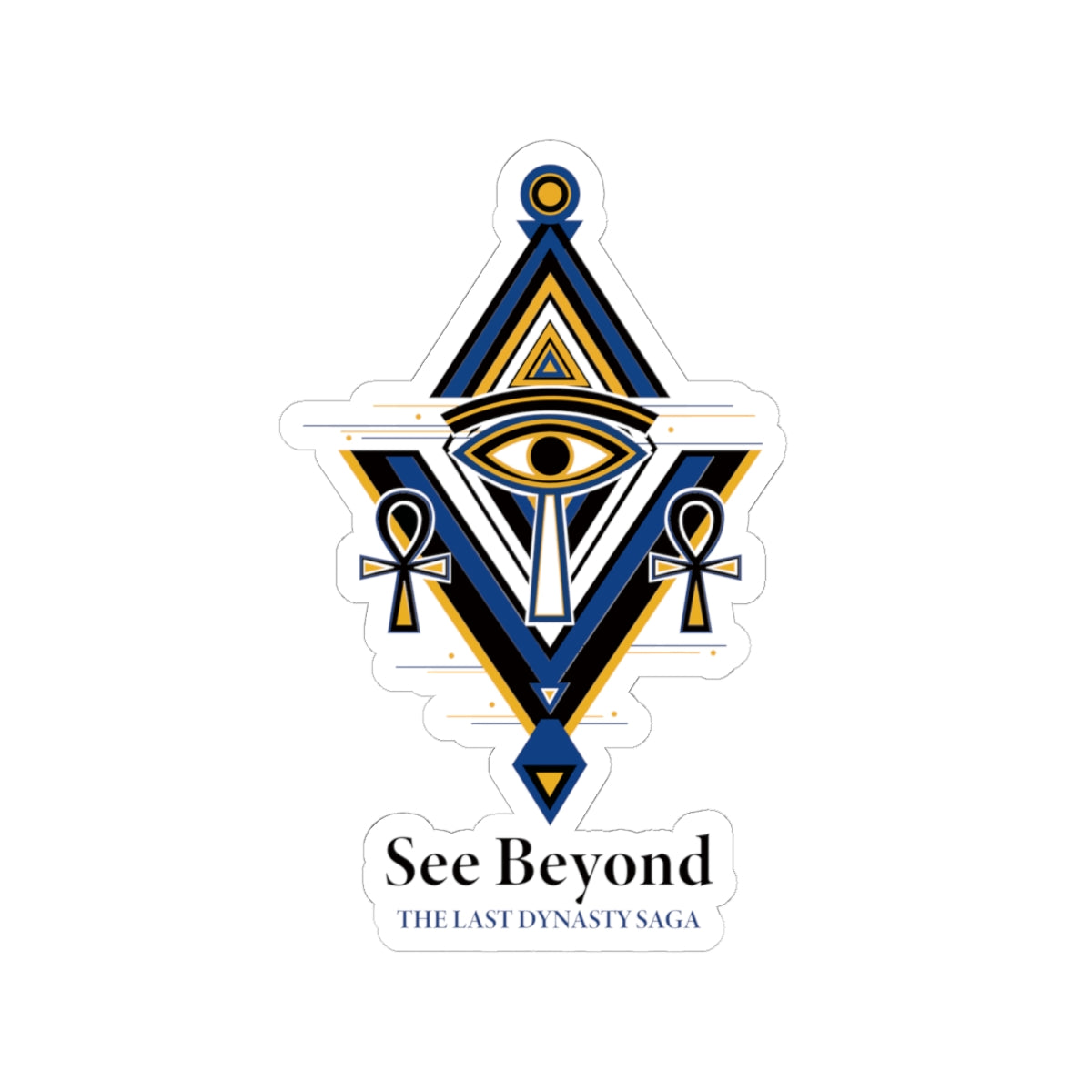 Last Dynasty Saga Sticker — Minimalist Retro Game Logo Kiss-Cut Sticker