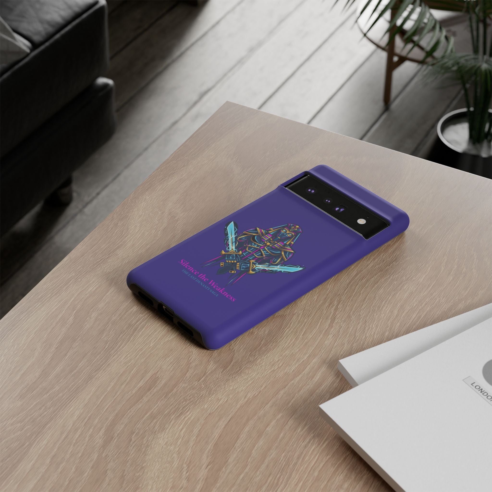 Phone Case — Neon Pharaoh Dual Swords "Silence the Weakness"