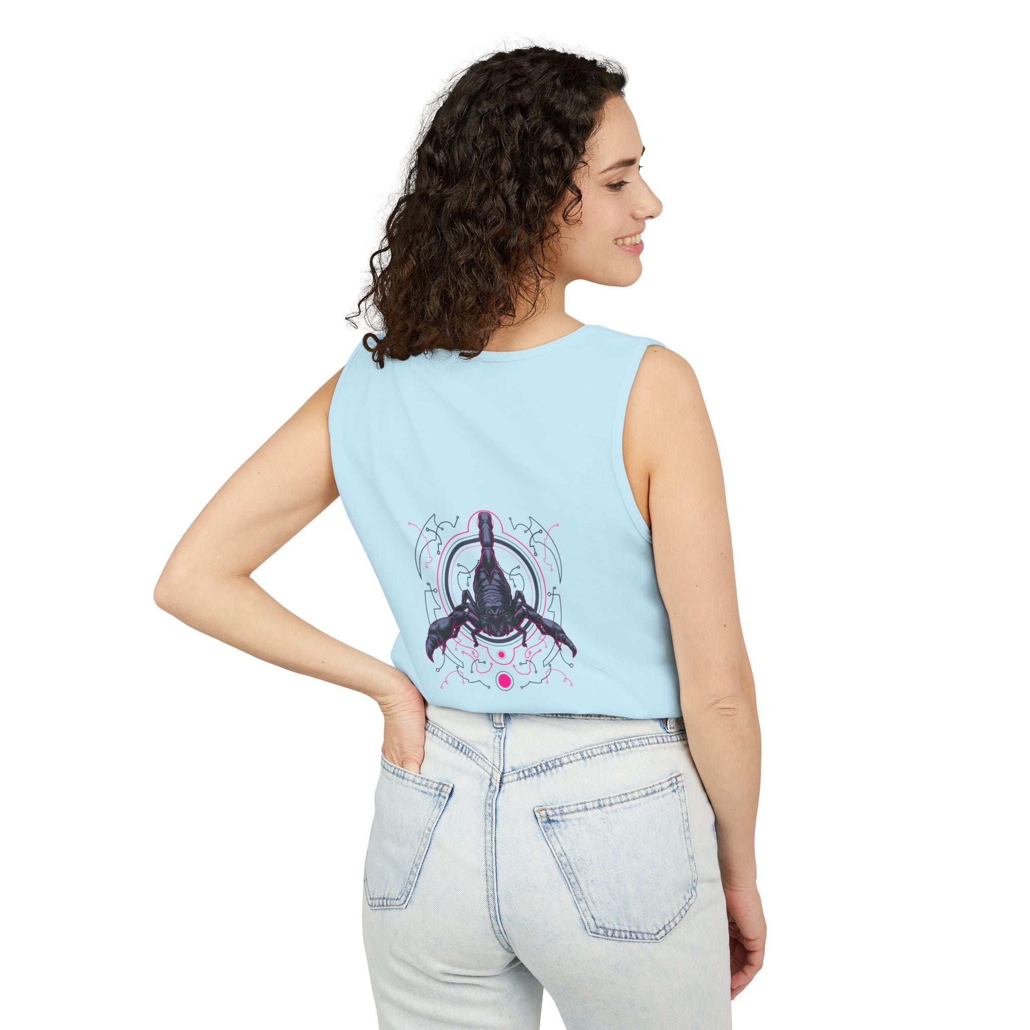 Scorpion Graphic Tank Top — Dark Cosmic Scorpion Art