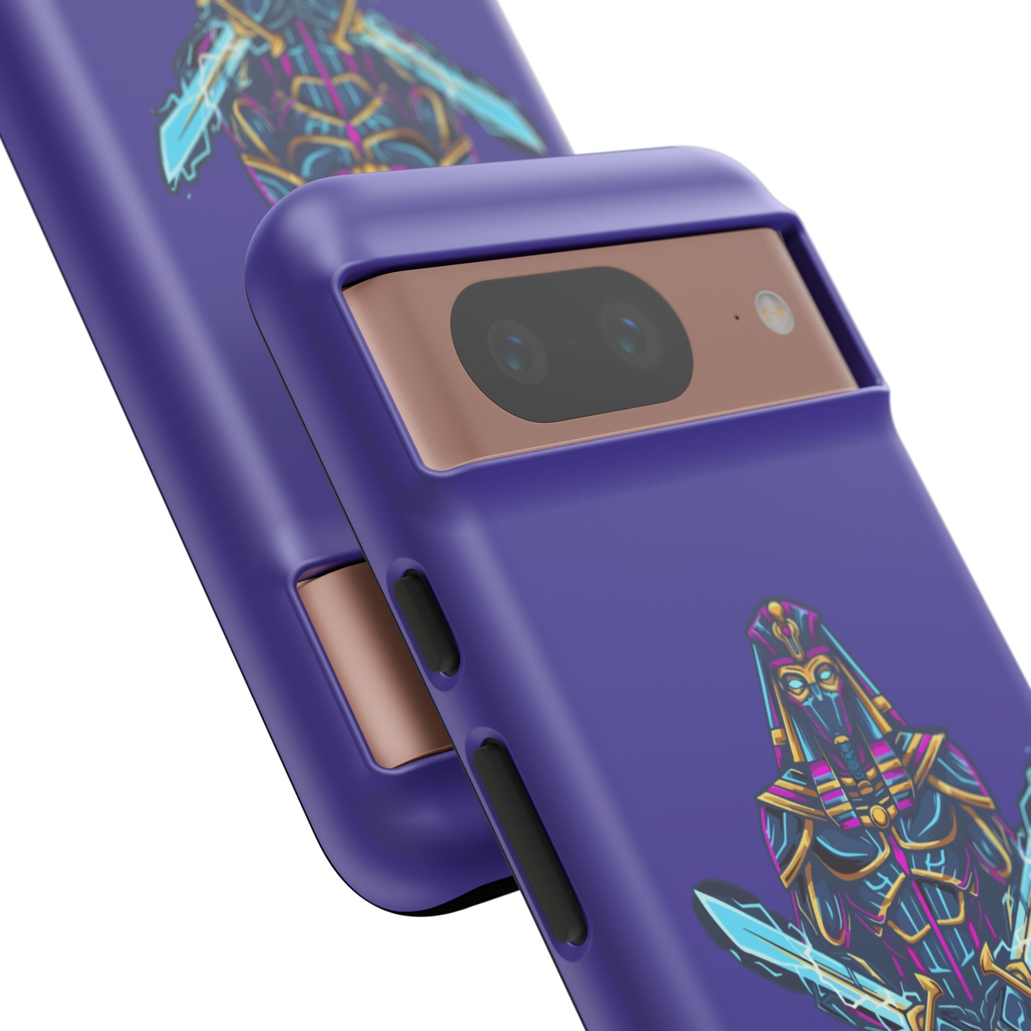 Phone Case — Neon Pharaoh Dual Swords "Silence the Weakness"