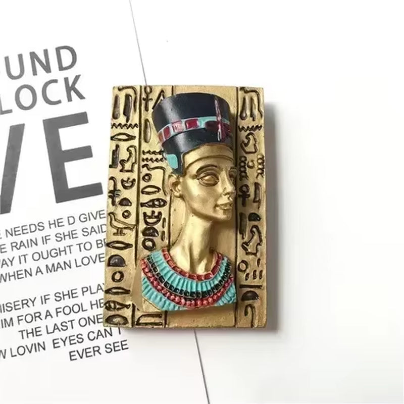 Egyptian Pharaoh & Anubis Fridge Magnet Resin Souvenir Decorative Accent
