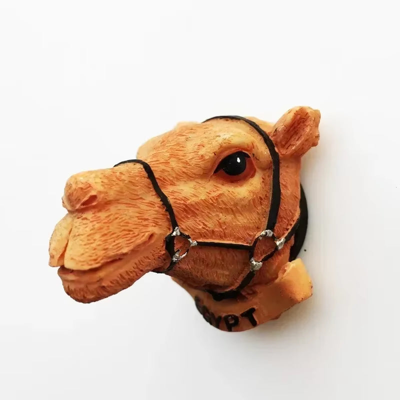 Egyptian Pharaoh & Anubis Fridge Magnet Resin Souvenir Decorative Accent