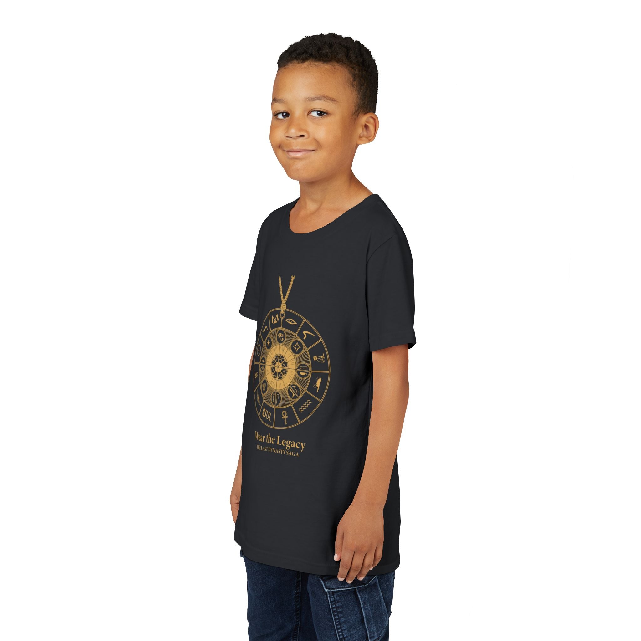 Youth Graphic Tee — THE SAGA Compass & Abstract Hero&