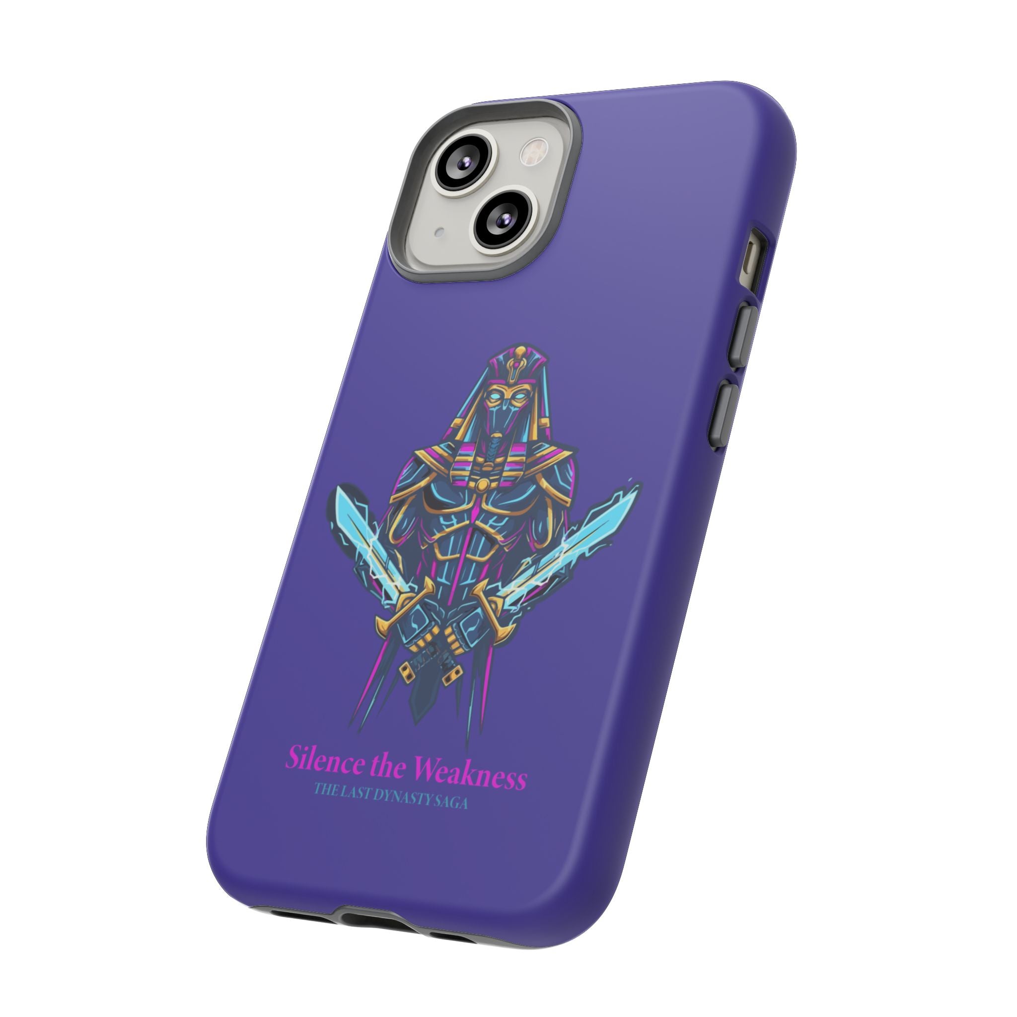 Phone Case — Neon Pharaoh Dual Swords "Silence the Weakness"