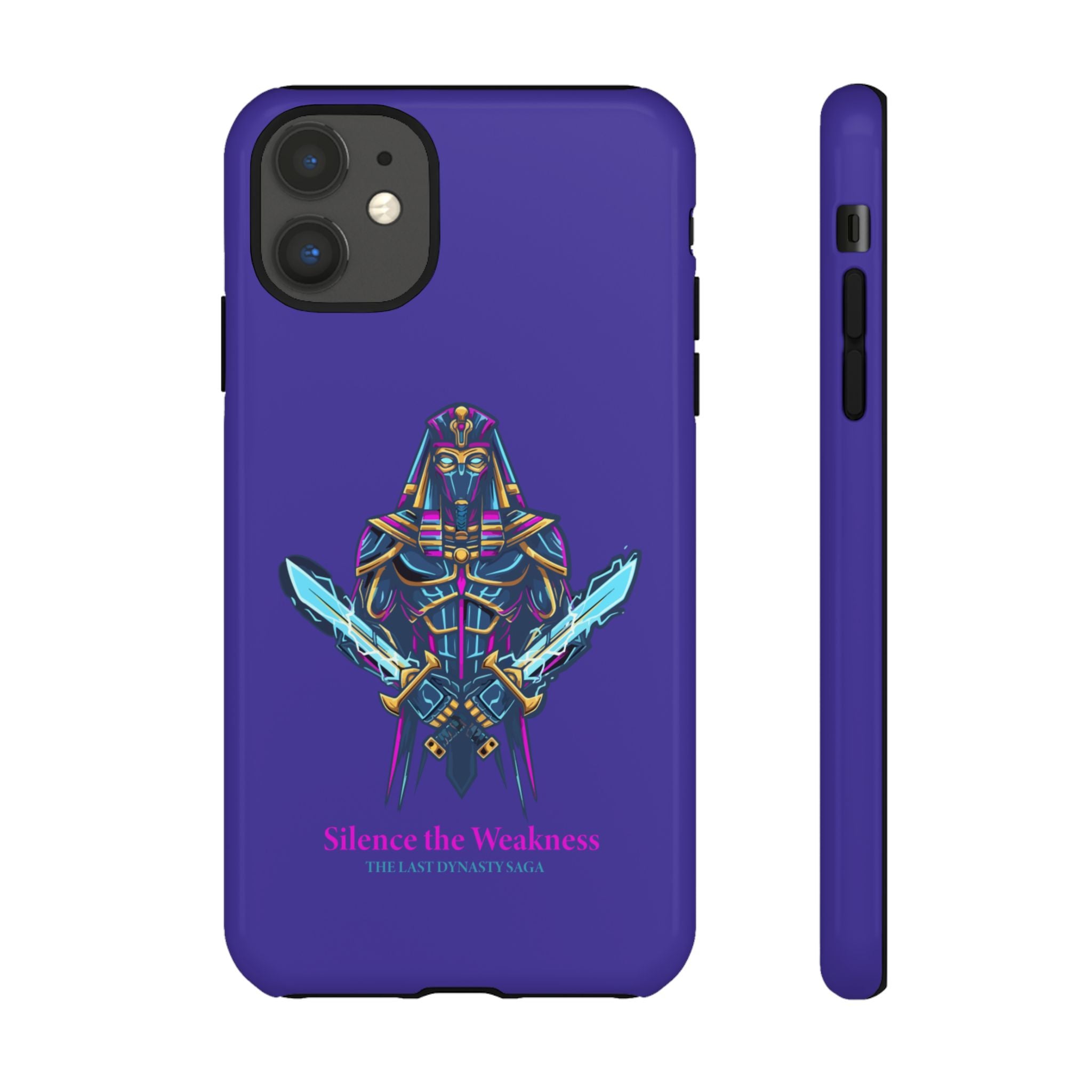 Phone Case — Neon Pharaoh Dual Swords "Silence the Weakness"