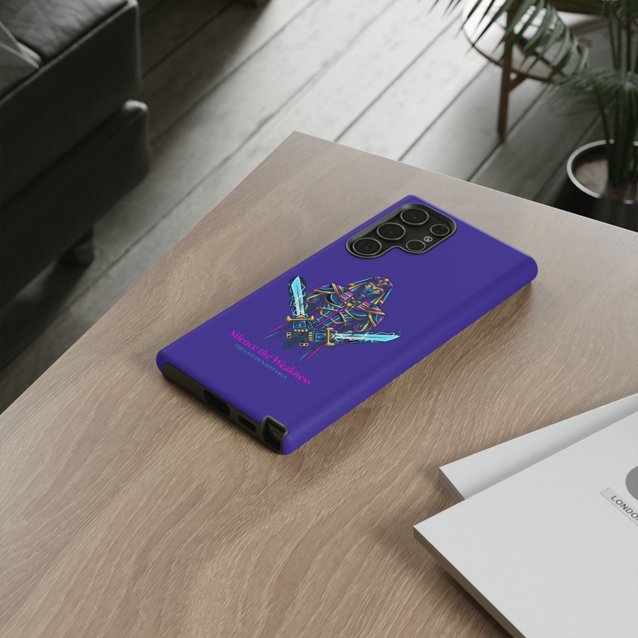 Phone Case — Neon Pharaoh Dual Swords "Silence the Weakness"