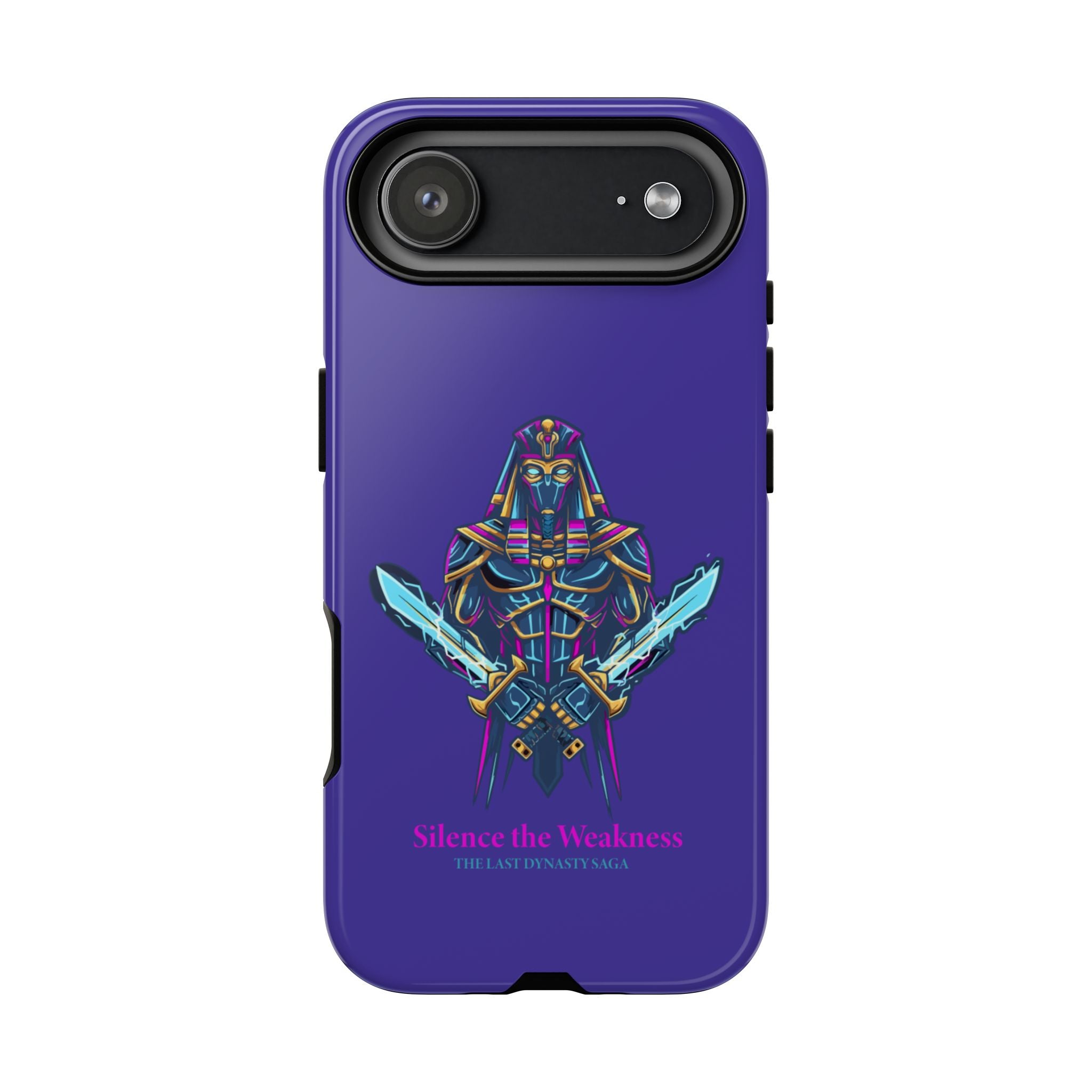 Phone Case — Neon Pharaoh Dual Swords "Silence the Weakness"