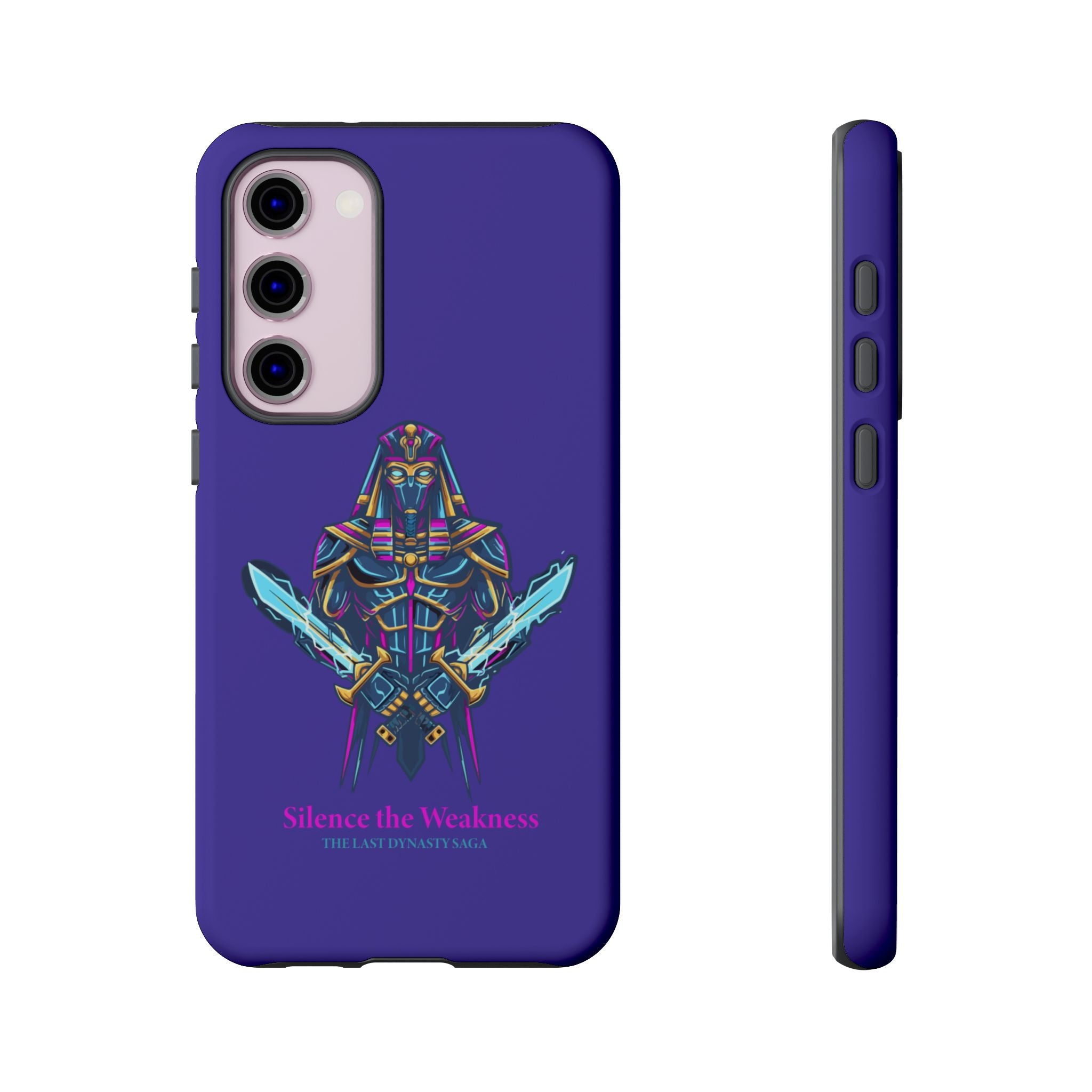 Phone Case — Neon Pharaoh Dual Swords "Silence the Weakness"