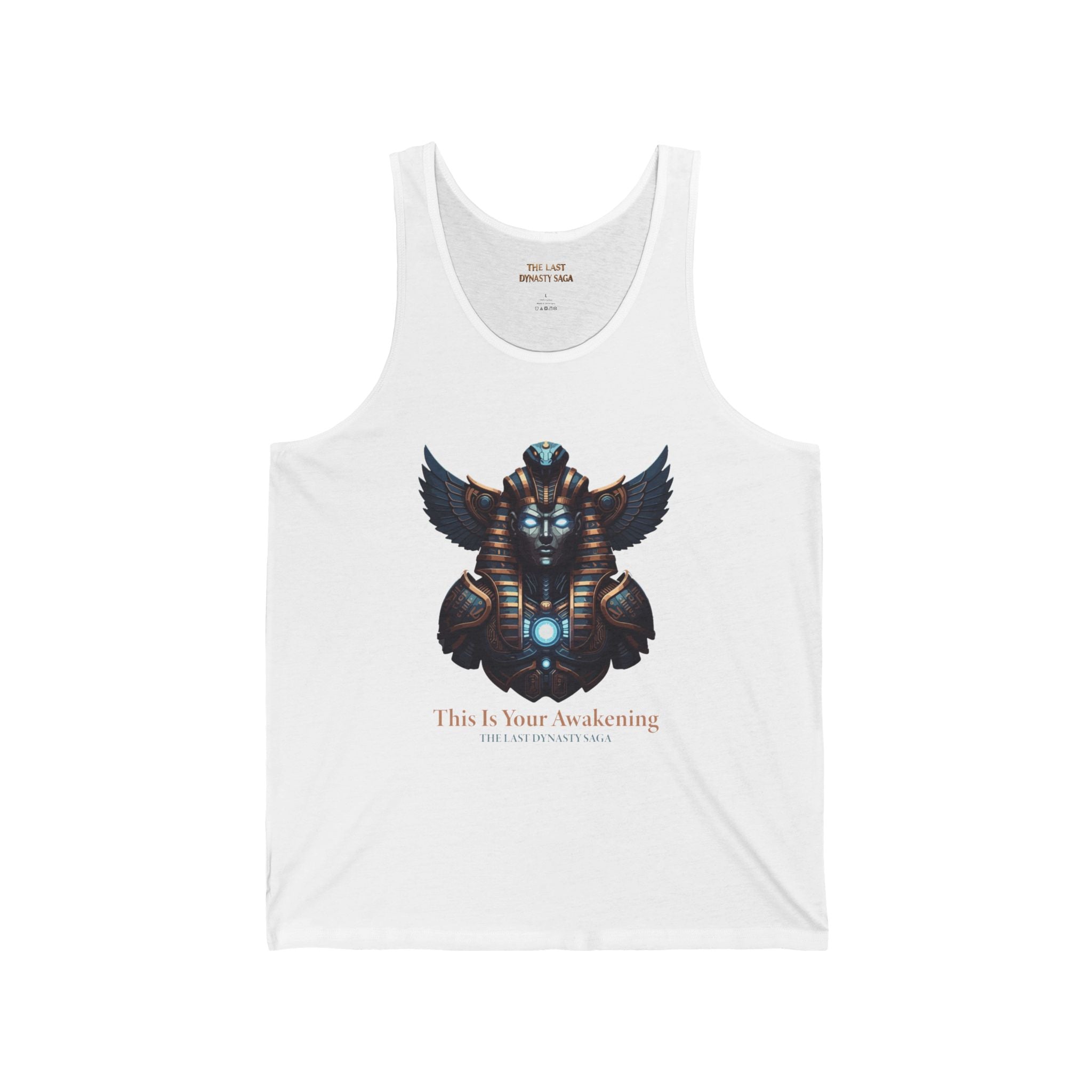 Egyptian Scarab & Eye Tank Top — "This Is Your Awakening" Spiritual Graphic Tank