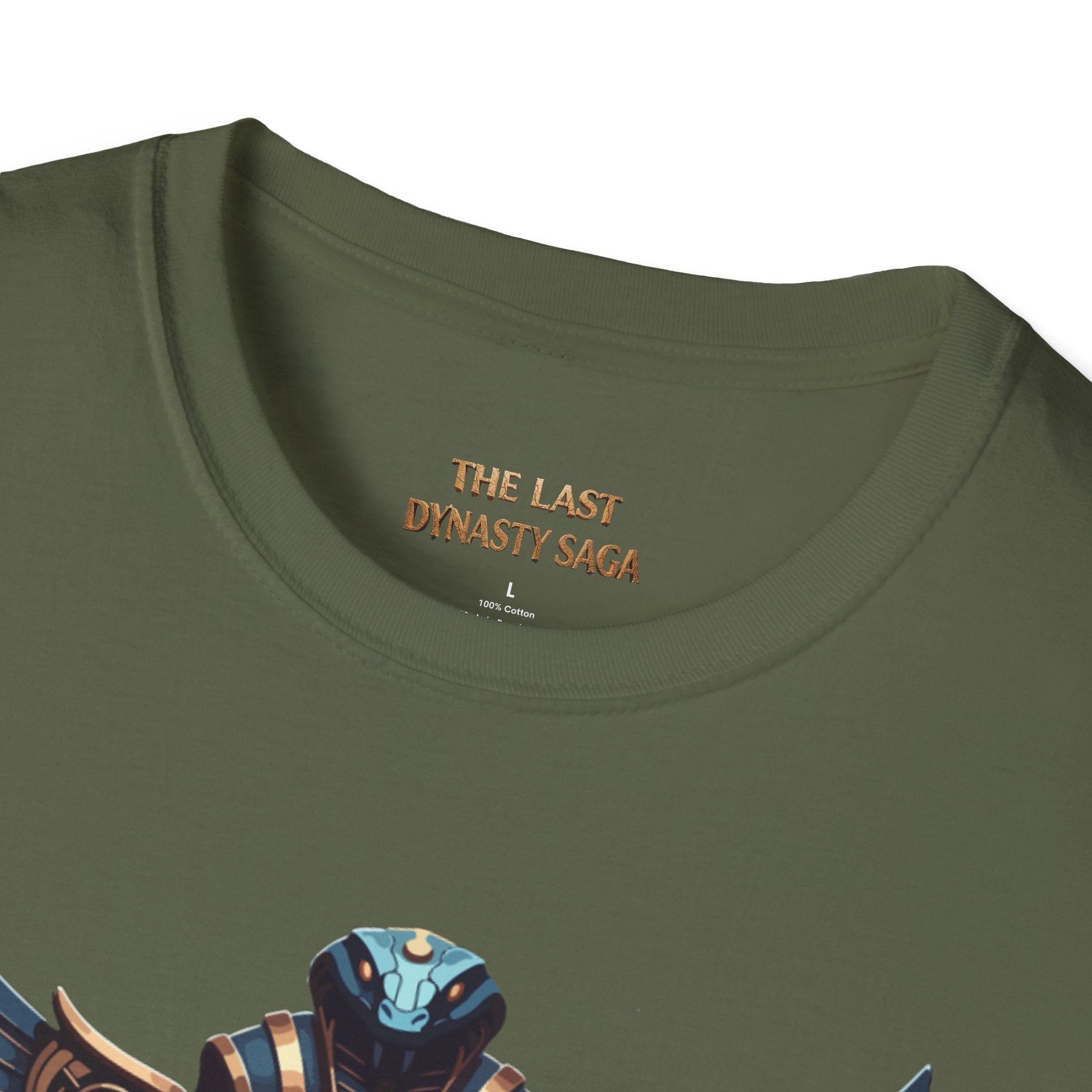 Egyptian Pharaoh Chest & Serpent Back T-Shirt — "This Is Your Awakening / Endless Power"