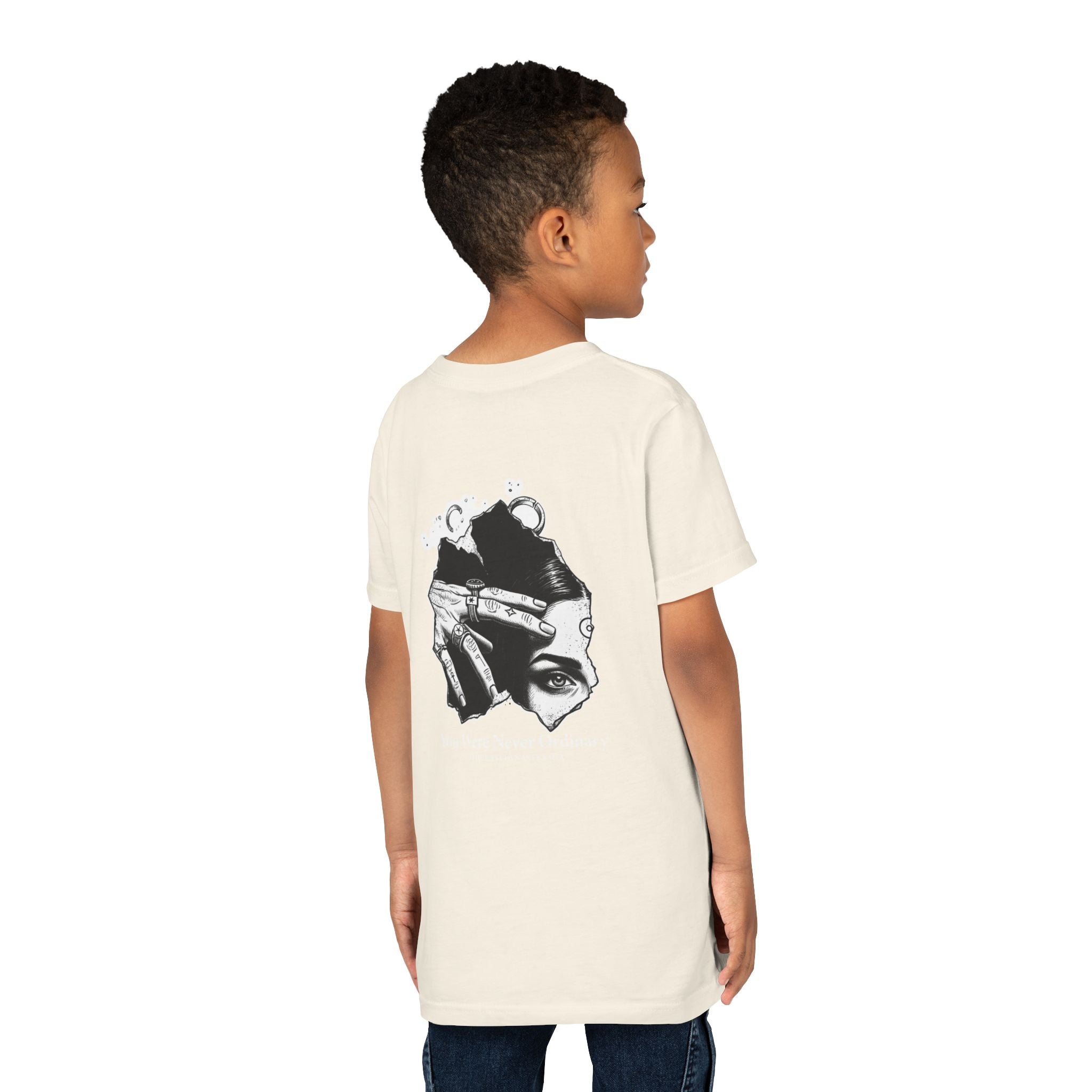 Youth Graphic Tee — THE SAGA Compass & Abstract Hero&