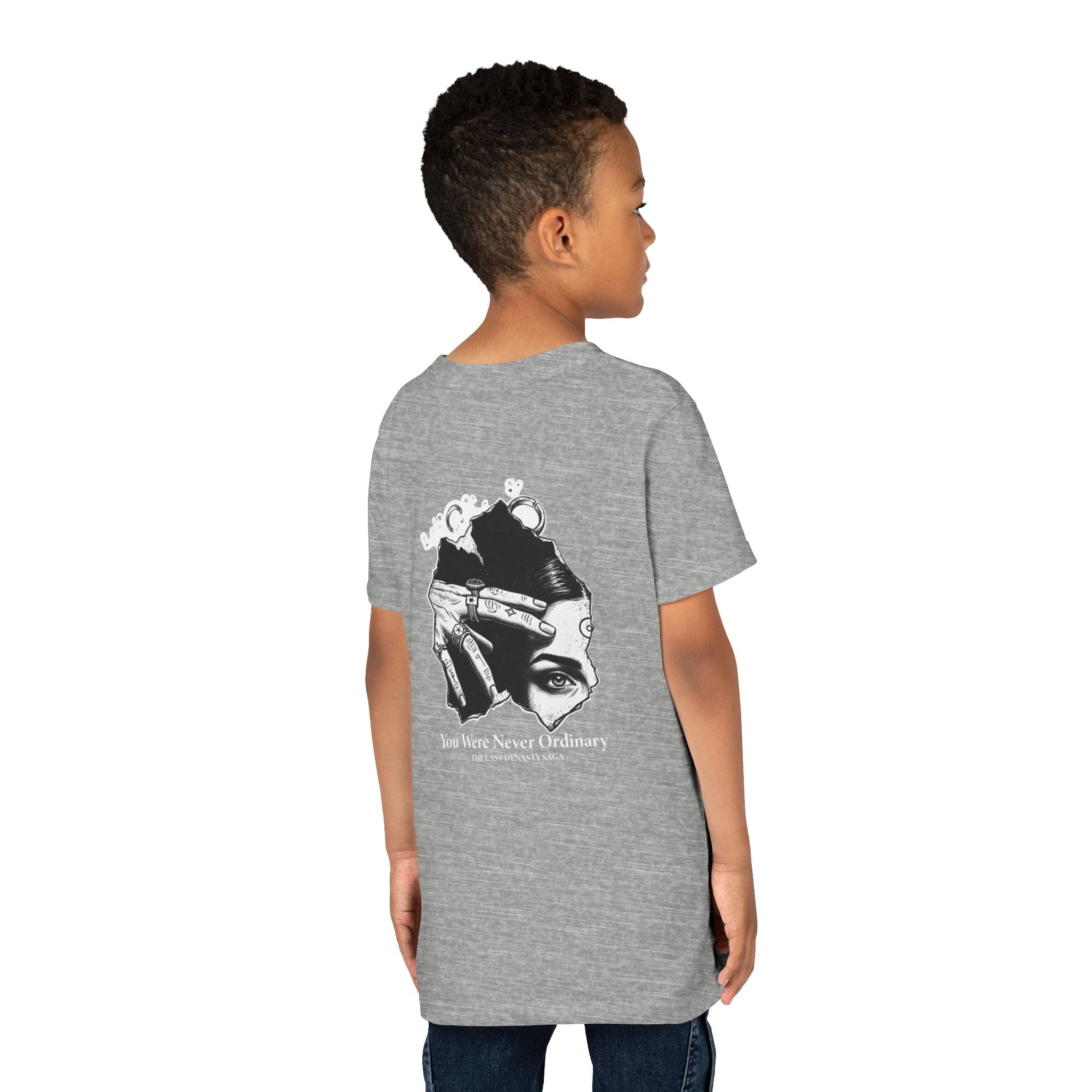 Youth Graphic Tee — THE SAGA Compass & Abstract Hero&
