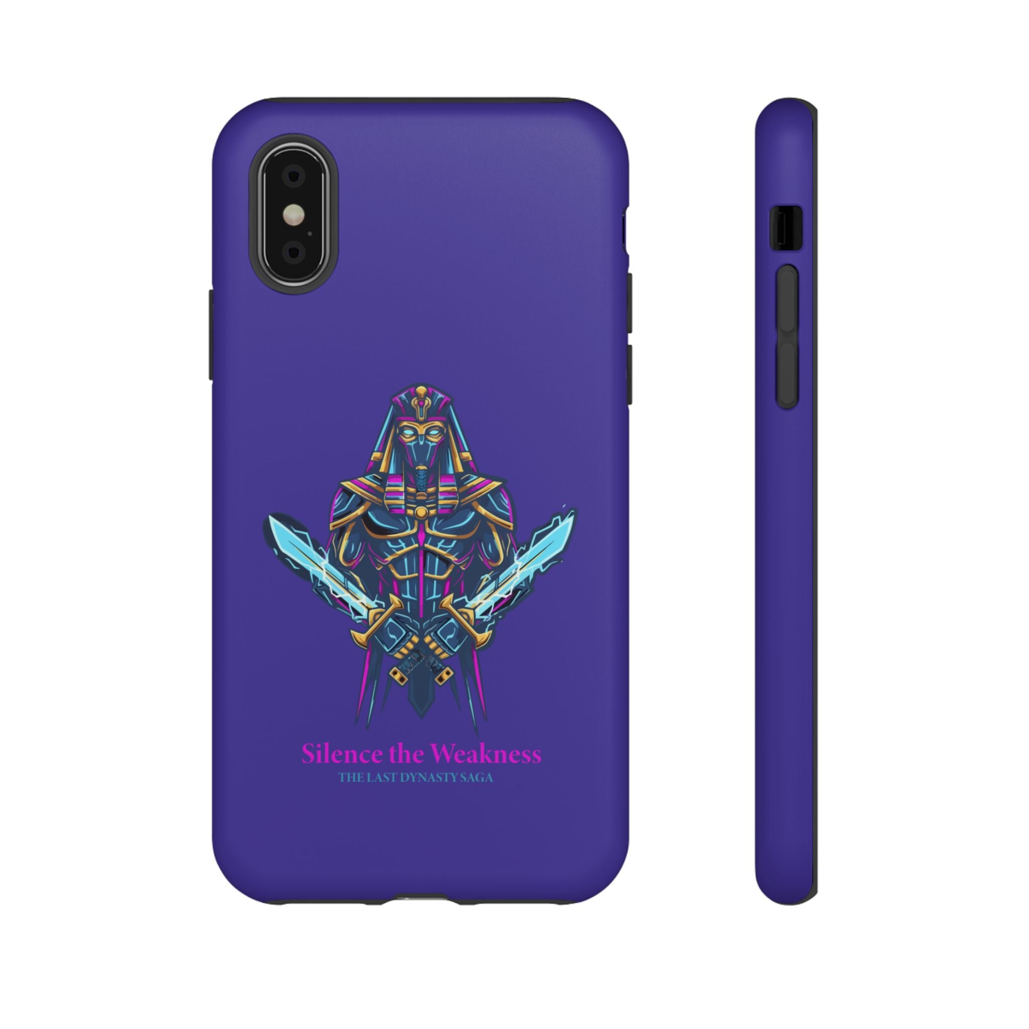 Phone Case — Neon Pharaoh Dual Swords "Silence the Weakness"