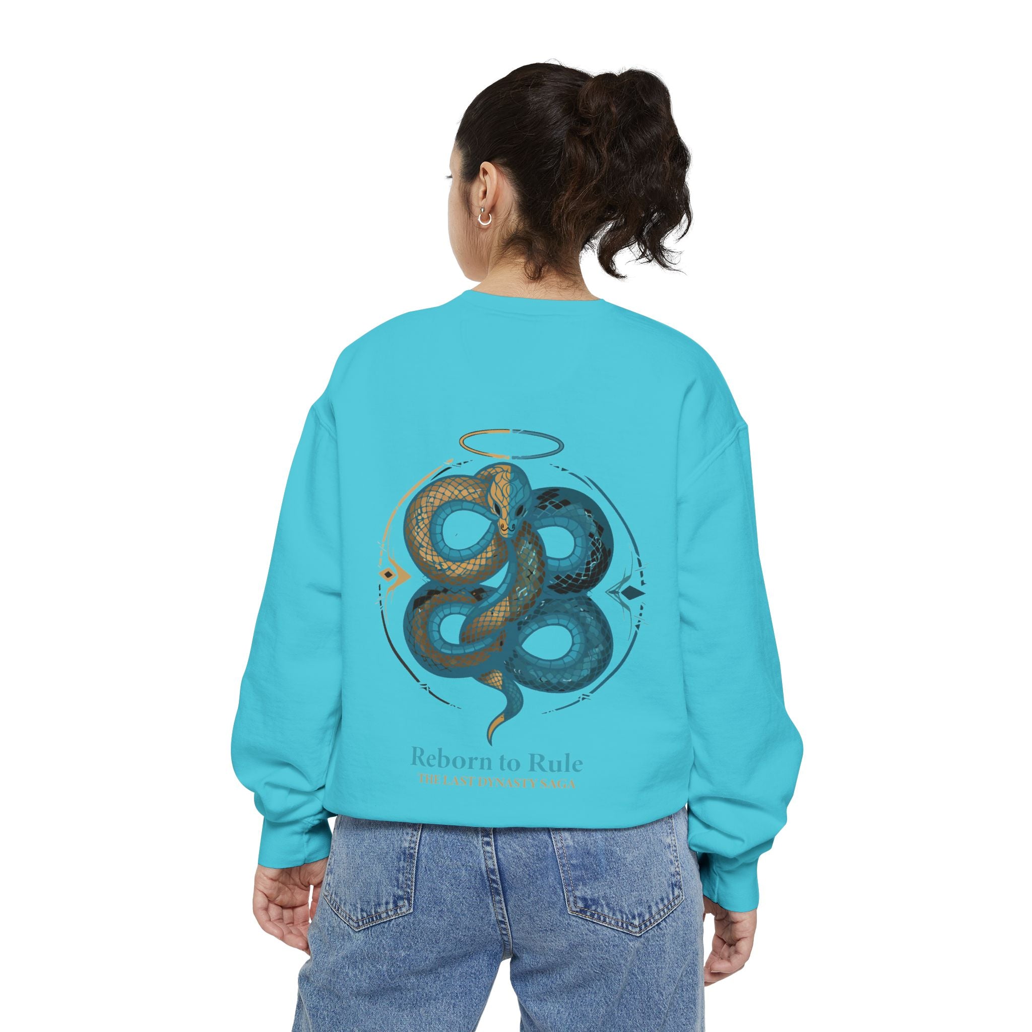 Snake Emblem Sweatshirt — "Reborn to Rule" Graphic Crewneck