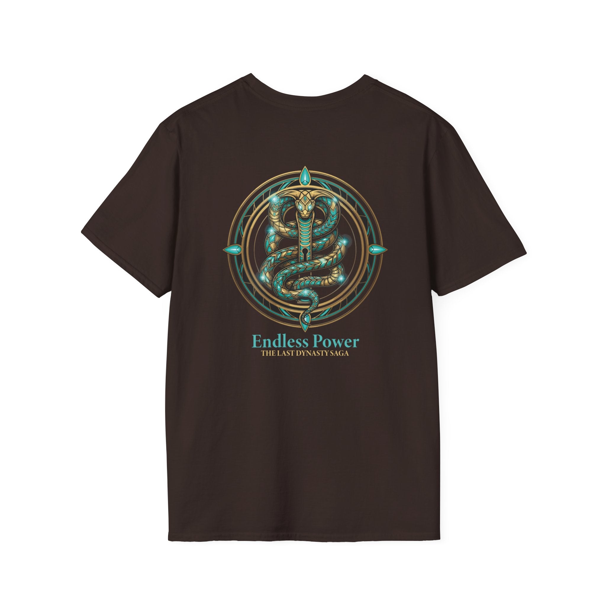 Egyptian Pharaoh Chest & Serpent Back T-Shirt — "This Is Your Awakening / Endless Power"