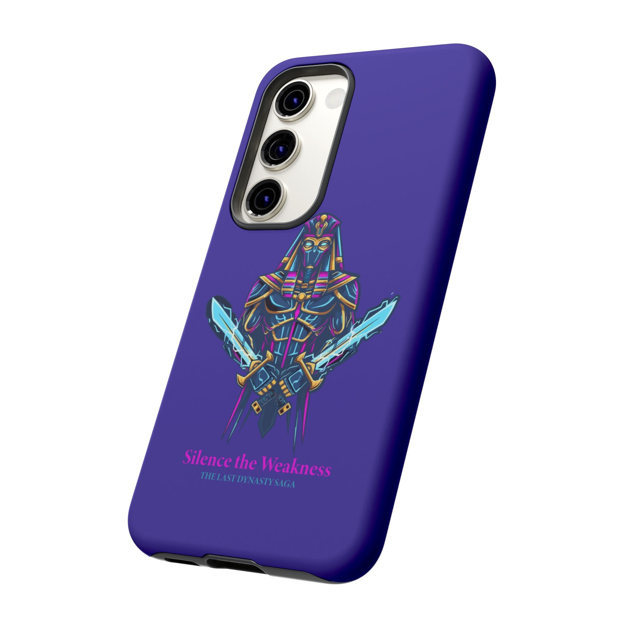 Phone Case — Neon Pharaoh Dual Swords "Silence the Weakness"