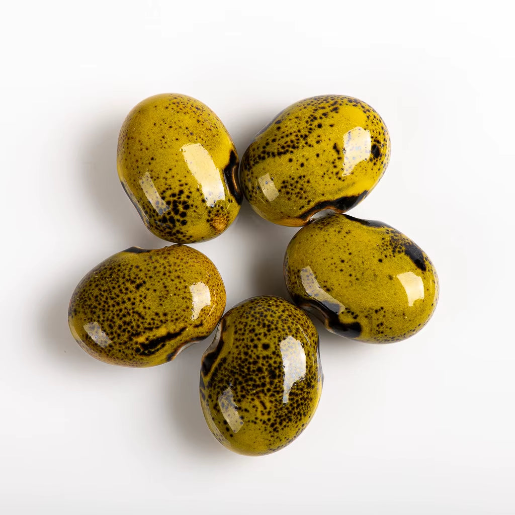 Imperial Kiln Ceramic Beads 5-Piece Porcelain Set – Vintage Restoration Style (