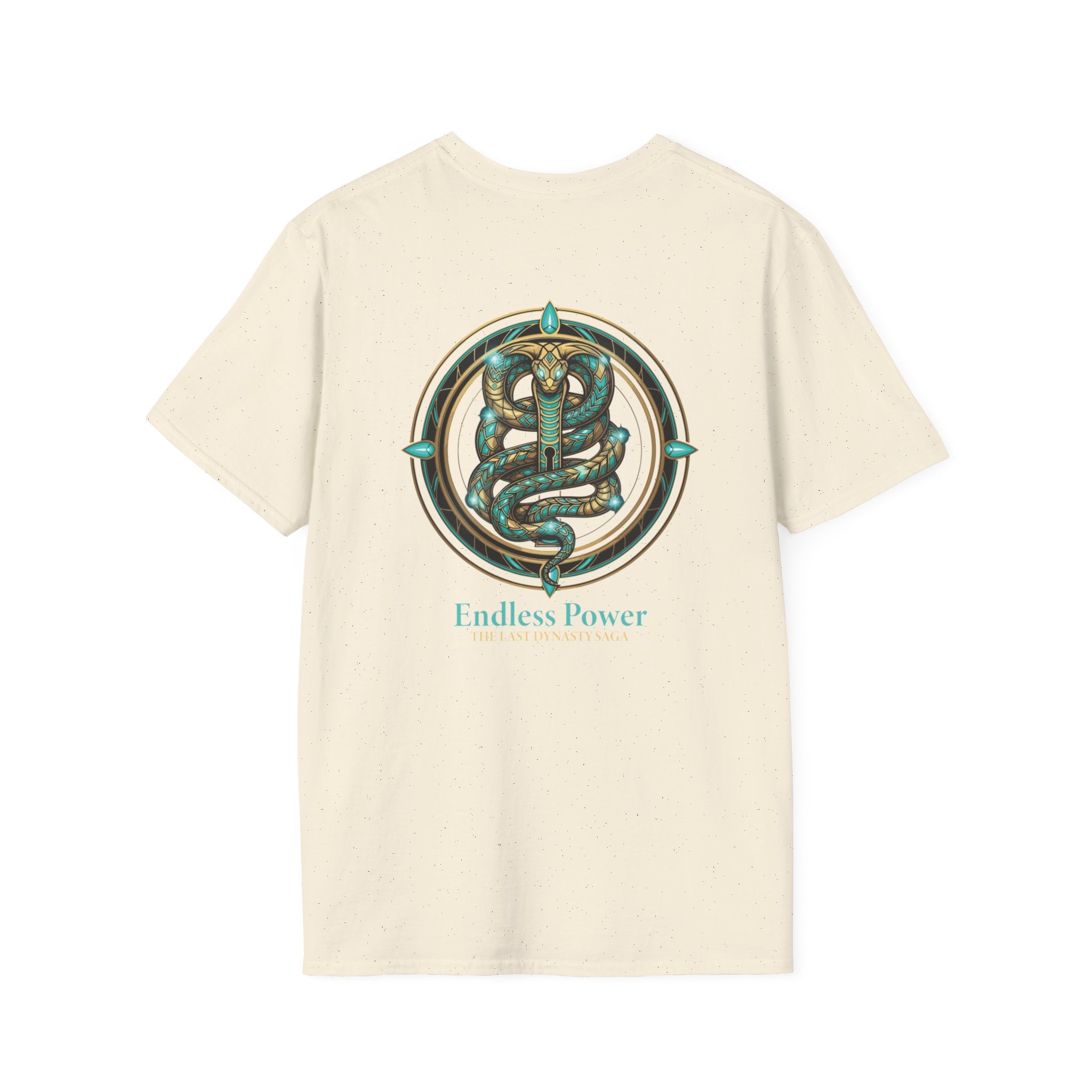 Egyptian Pharaoh Chest & Serpent Back T-Shirt — "This Is Your Awakening / Endless Power"