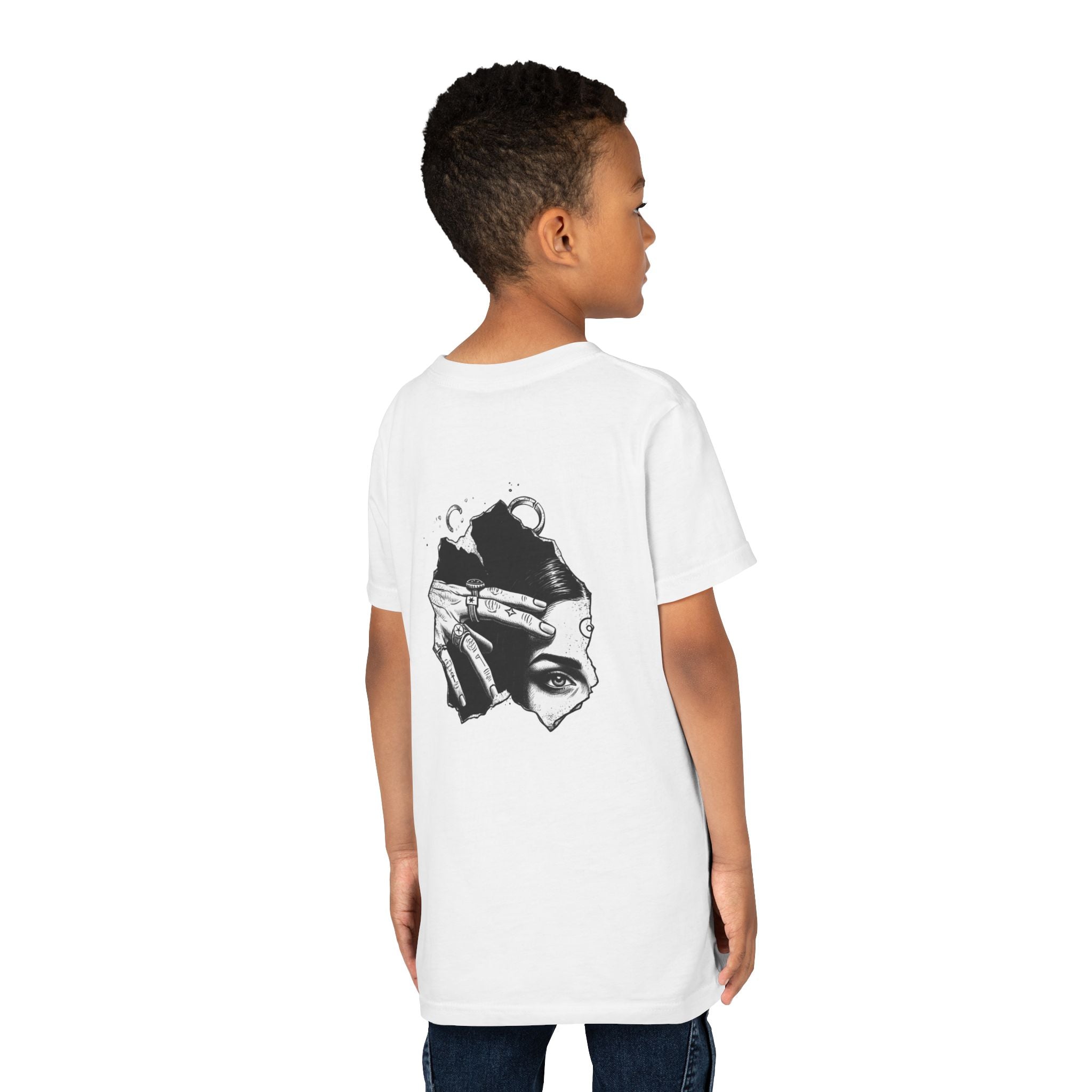 Youth Graphic Tee — THE SAGA Compass & Abstract Hero&