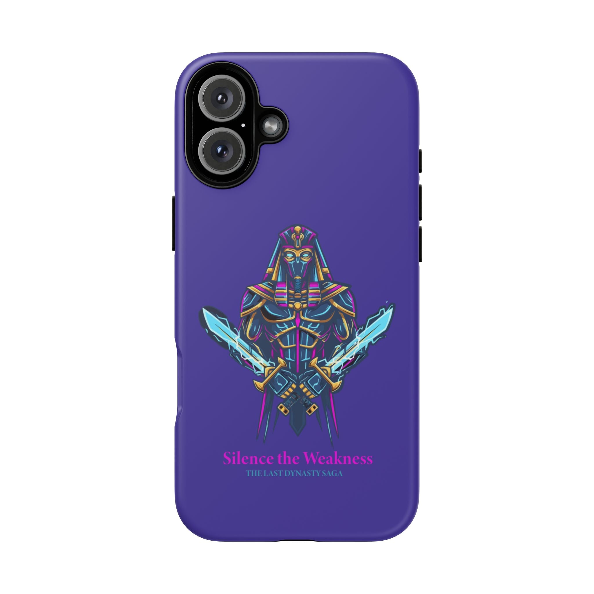 Phone Case — Neon Pharaoh Dual Swords "Silence the Weakness"