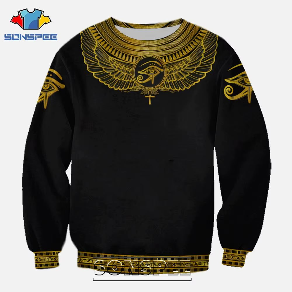 Eye of Horus 3D Print Hoodie — Pharaoh Inspired Sweatshirt